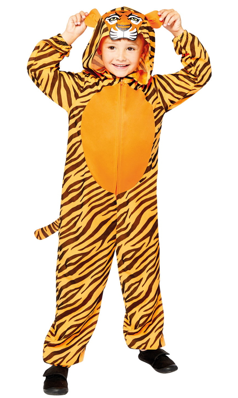 Tiger Animal Onesie Child Costume - Age 8 to 10 Years