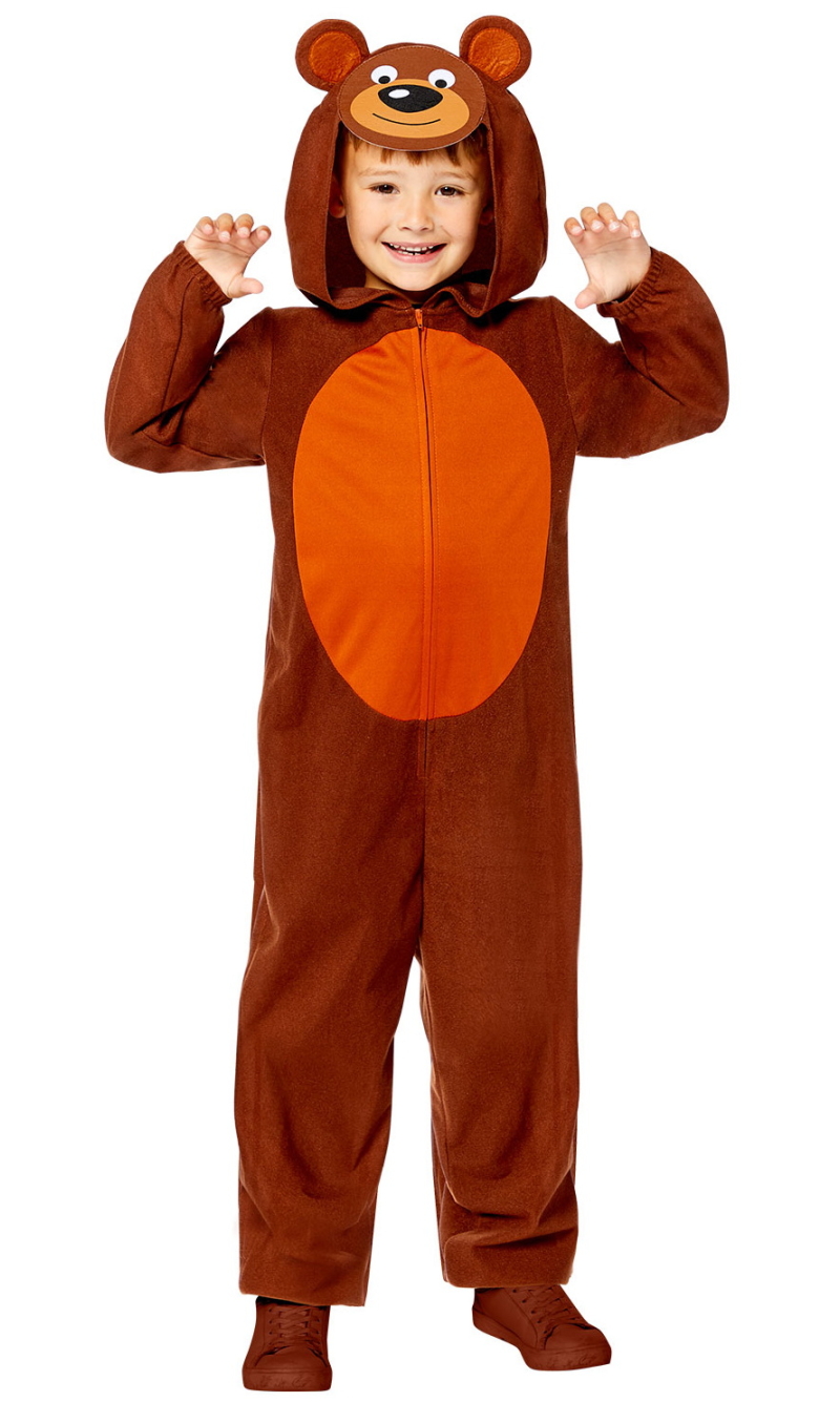 Bear Animal Onesie Child Costume - Age 4 to 6 Years