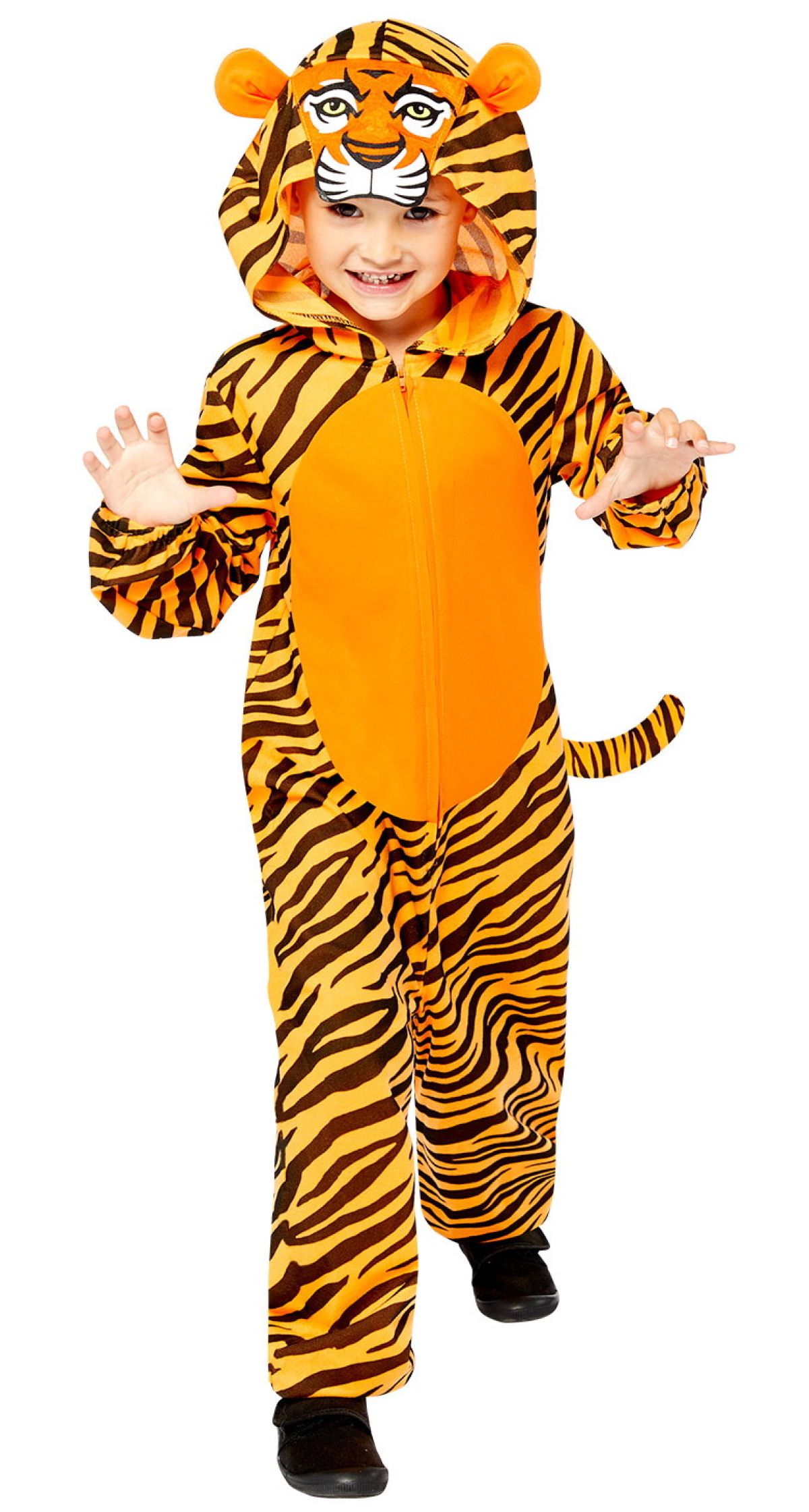 Tiger Animal Onesie Child Costume - Age 10 to 12 Years