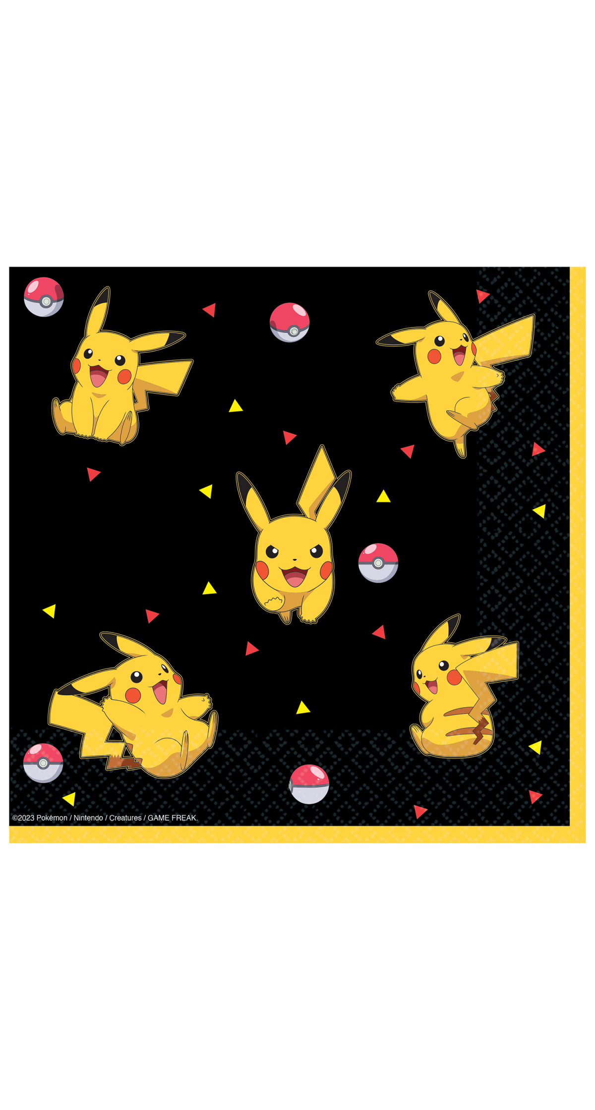 Pokemon Pikachu Party Napkins 33x33cm - 16pk