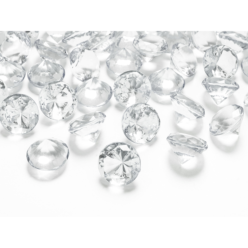 Diamond Confetti, Colourless, 20mm (1pkt / 10pc)