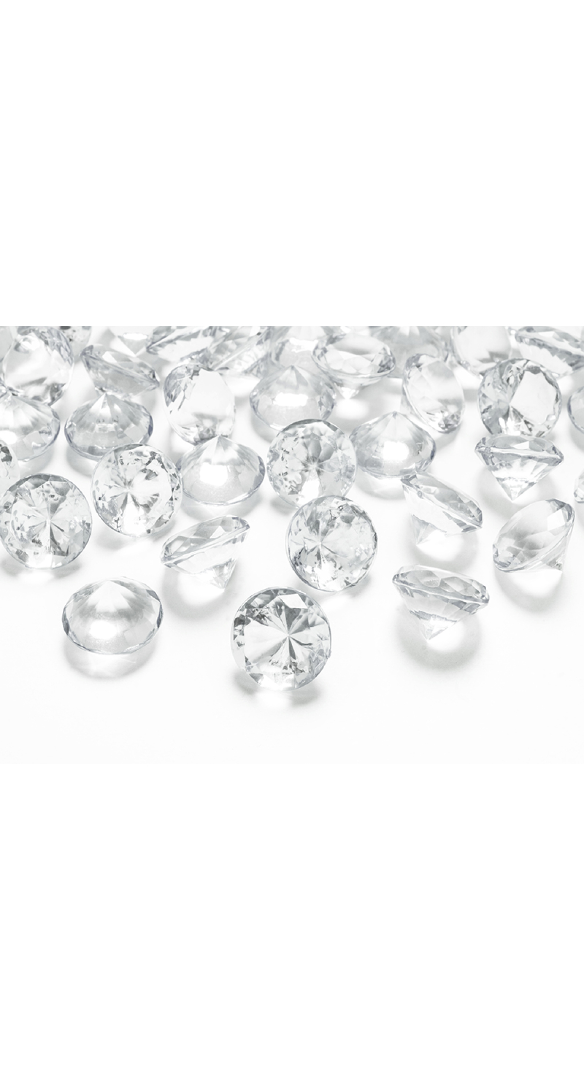Diamond Confetti, Colourless, 20mm (1pkt / 10pc)