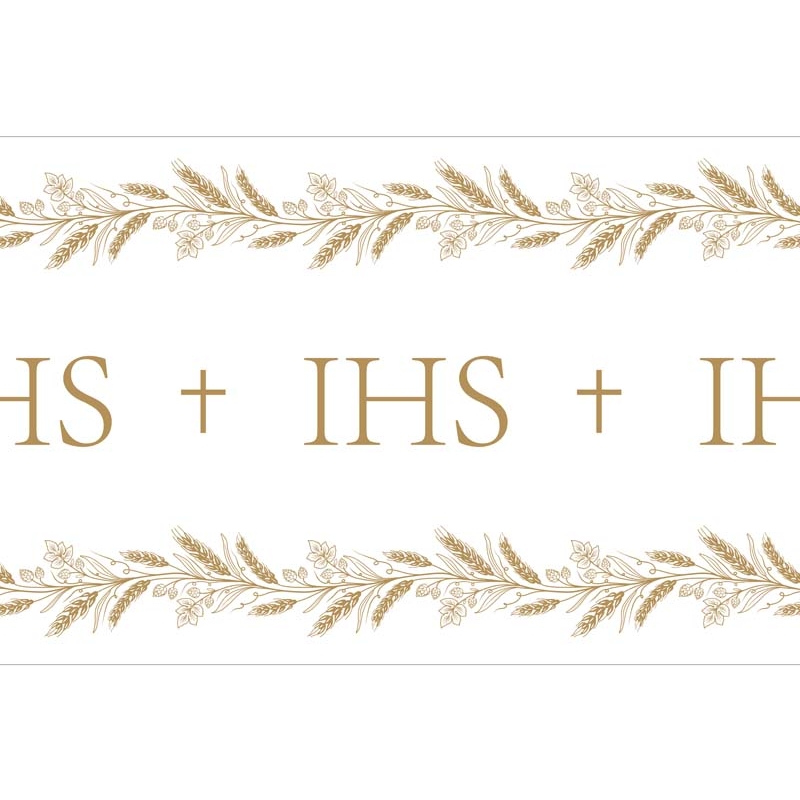 Holy Communion Table Runner IHS, Nonwoven Fabric, 40x500cm