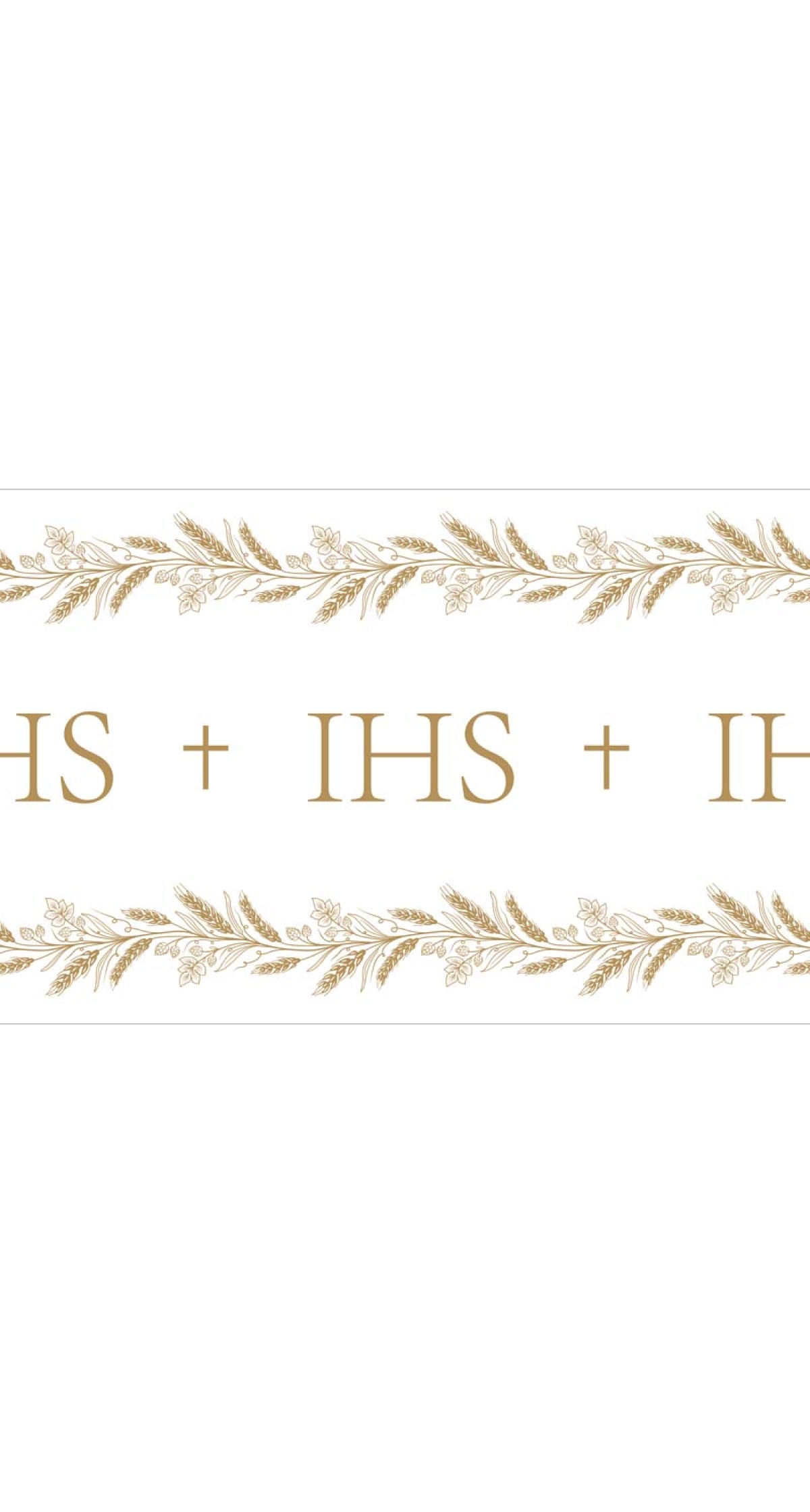 Holy Communion Table Runner IHS, Nonwoven Fabric, 40x500cm
