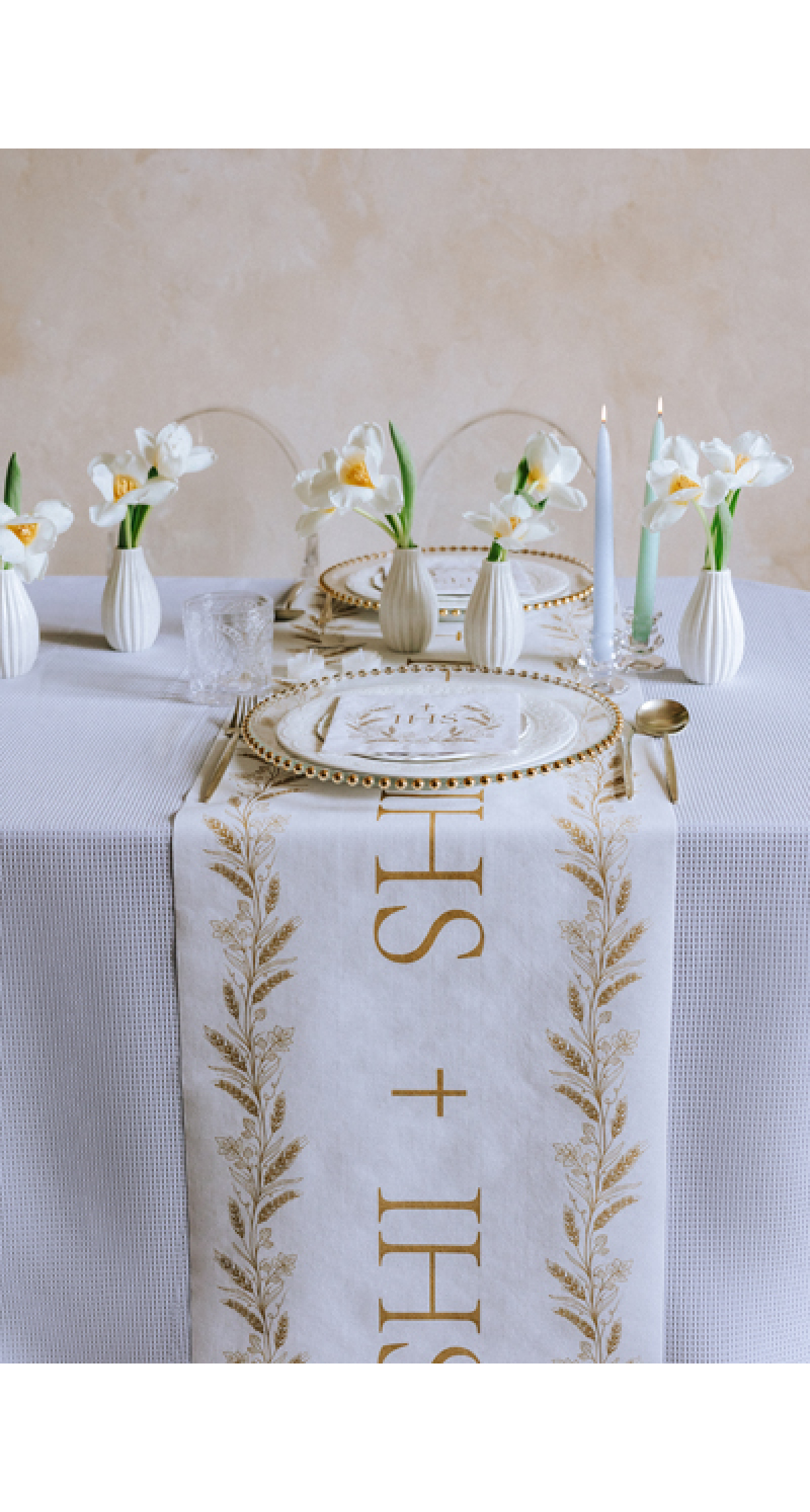 Holy Communion Table Runner IHS, Nonwoven Fabric, 40x500cm