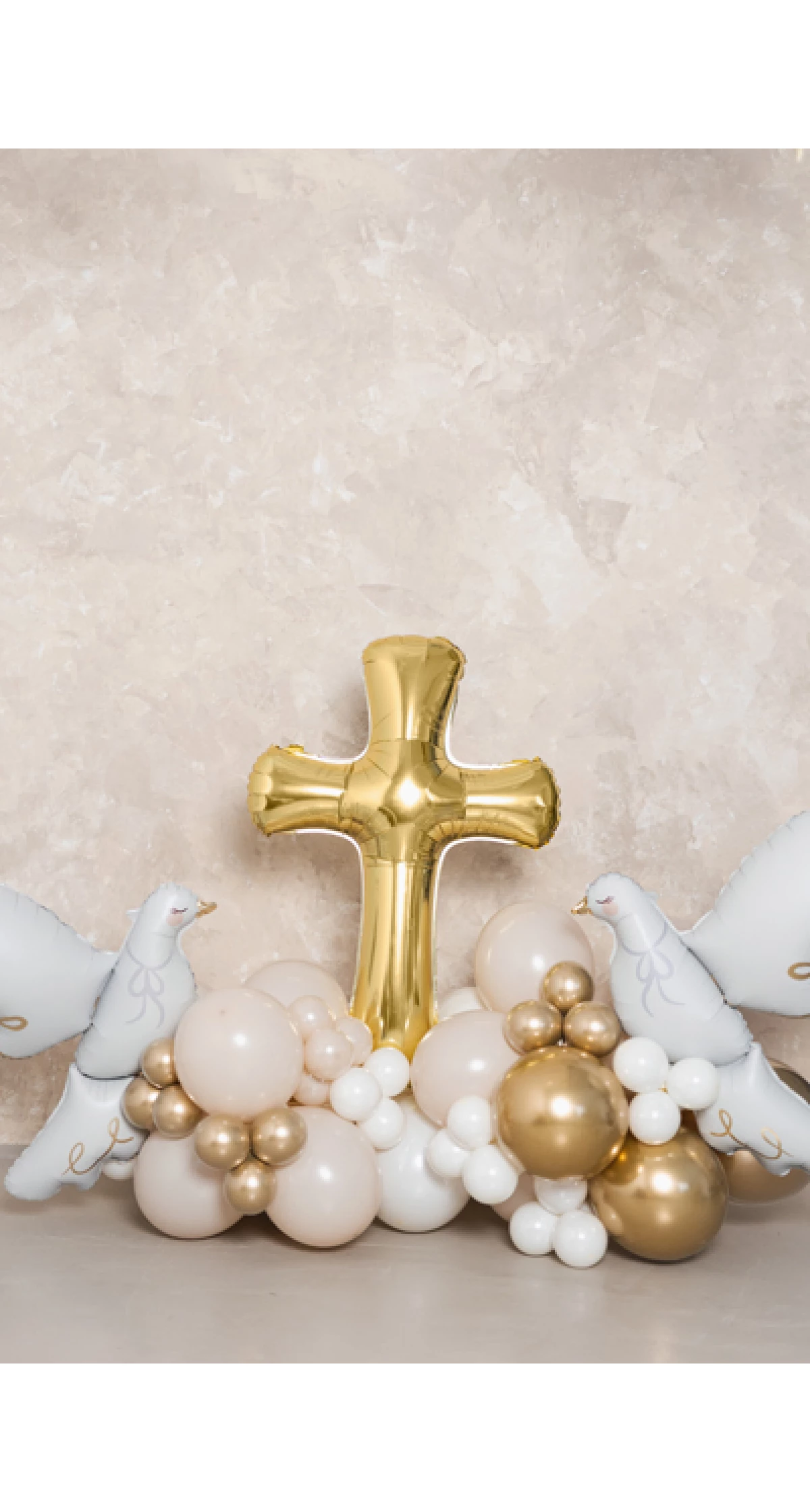 Cross Gold Foil Balloon - 103.5 x 74.5cm