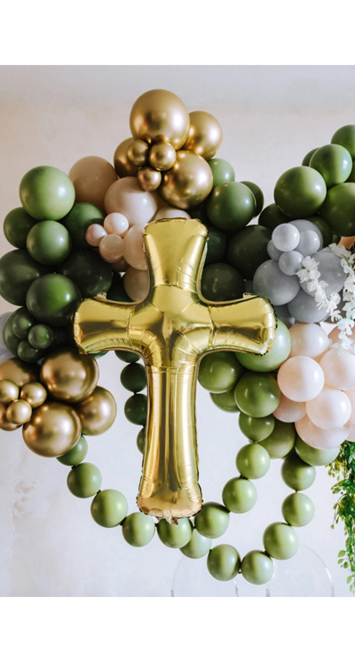 Cross Gold Foil Balloon - 103.5 x 74.5cm