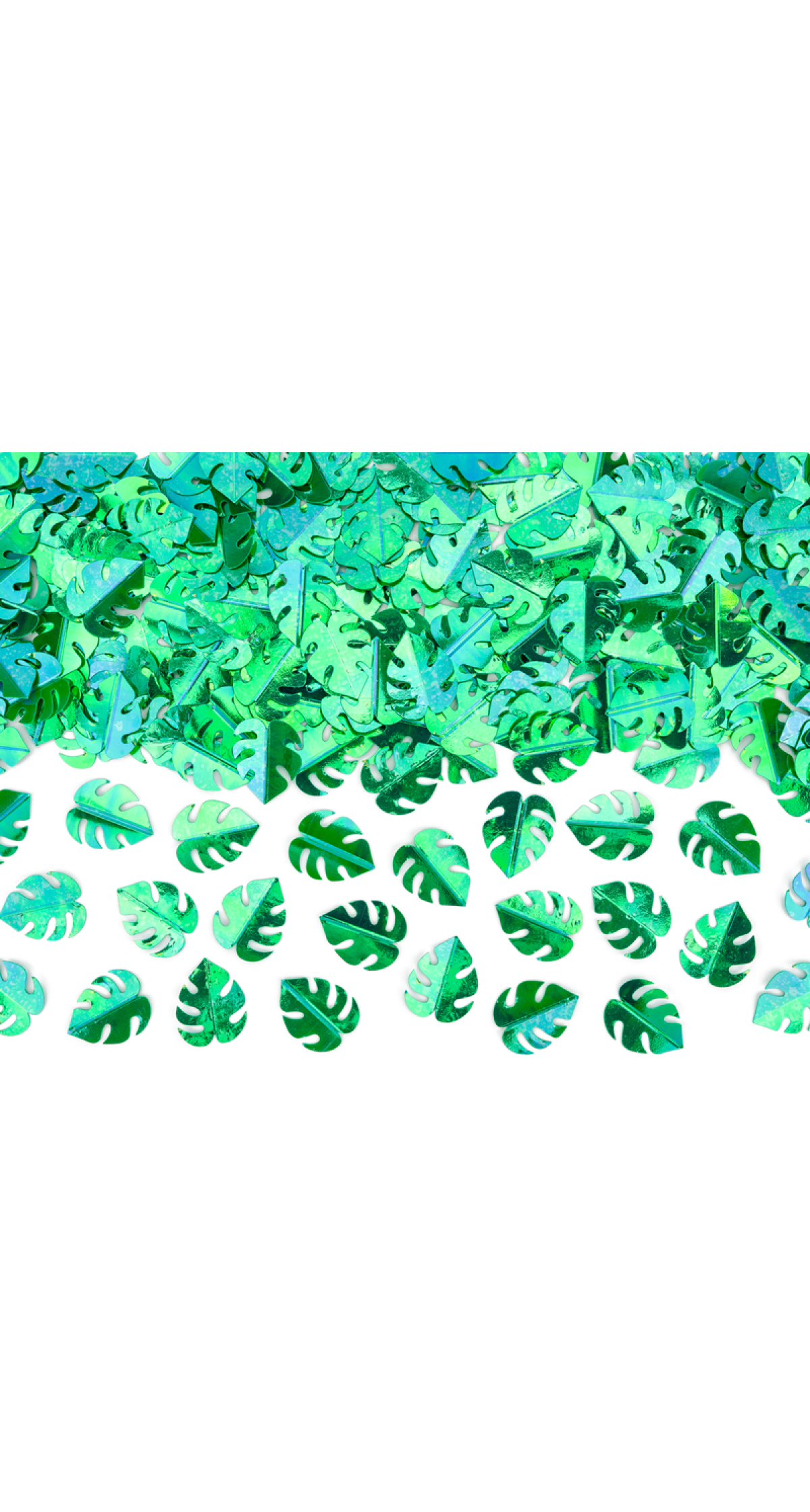 Metallic Confetti Leafs, Green, 15G