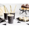 Black & Gold Cups, 260ml (1pkt / 6pc)