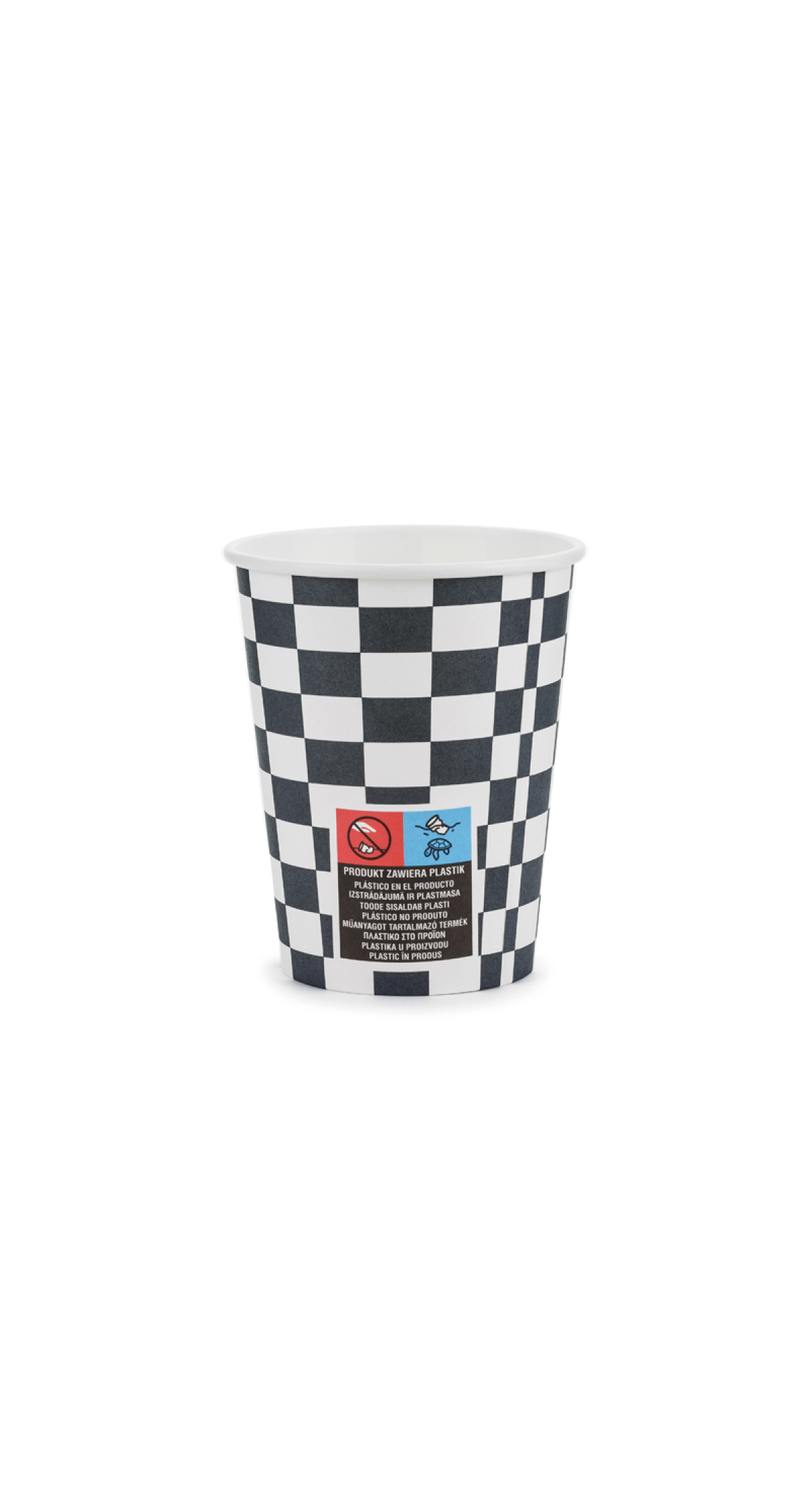 Racing Cars Cups Checkered Flag, 220ml (1pkt / 6pc)