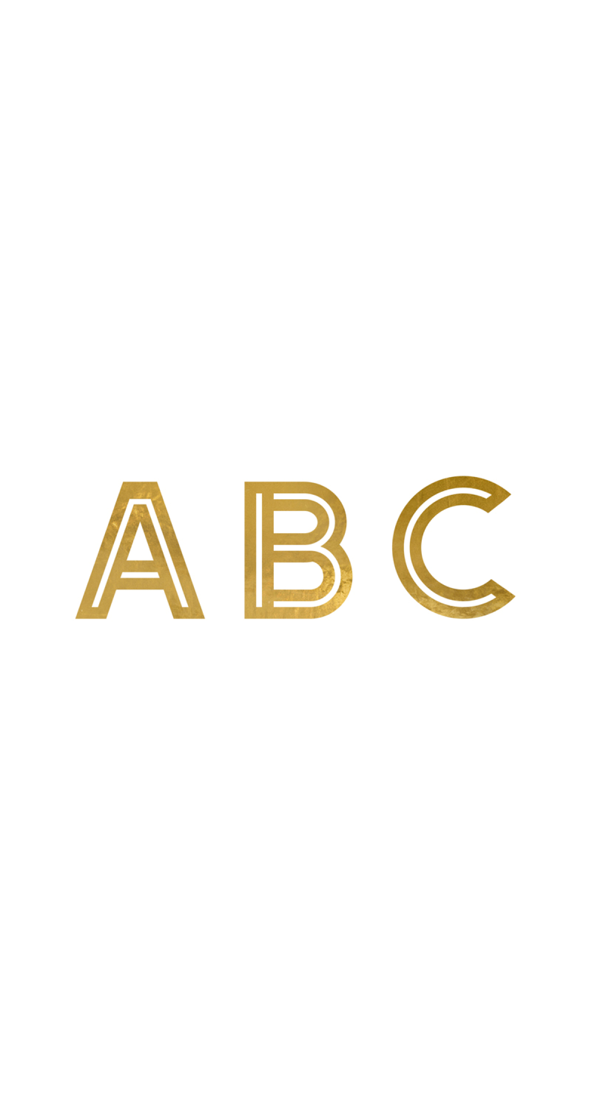 Gold Alphabet Stickers, 4cm (1pkt / 6pc)