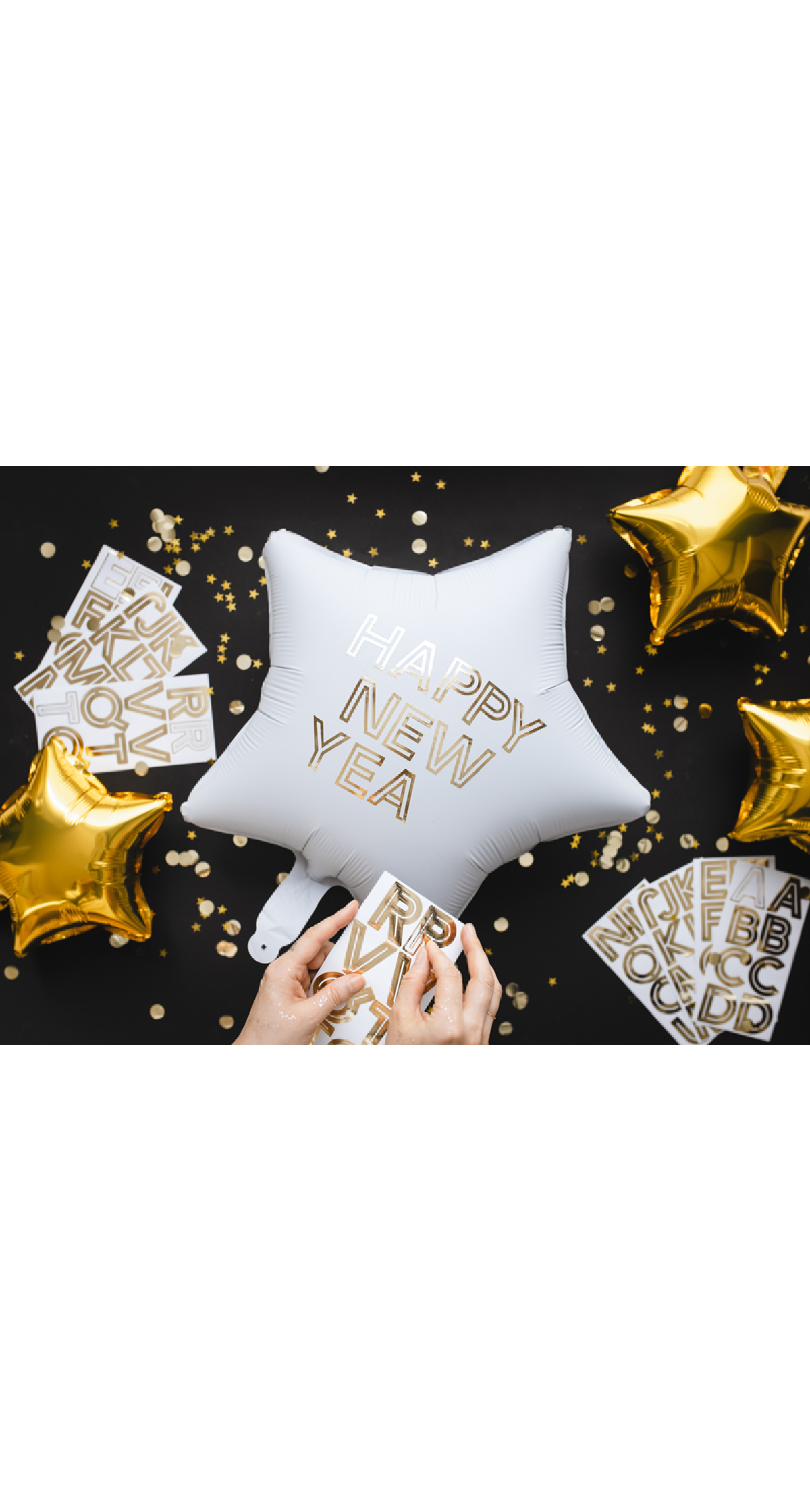 Gold Alphabet Stickers, 4cm (1pkt / 6pc)