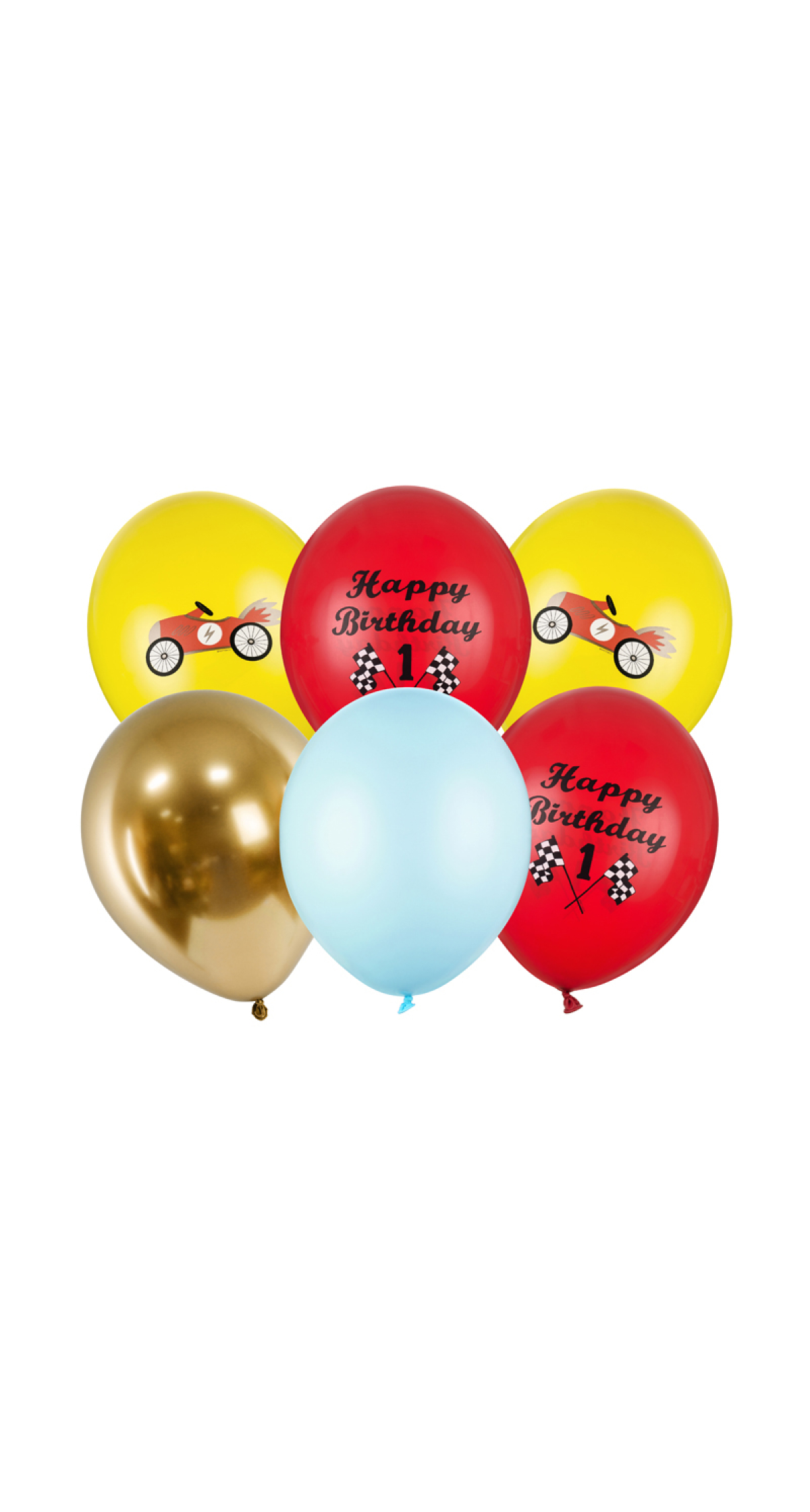 Balloons 30cm, Happy Birthday, Mix (1pkt / 6pc)