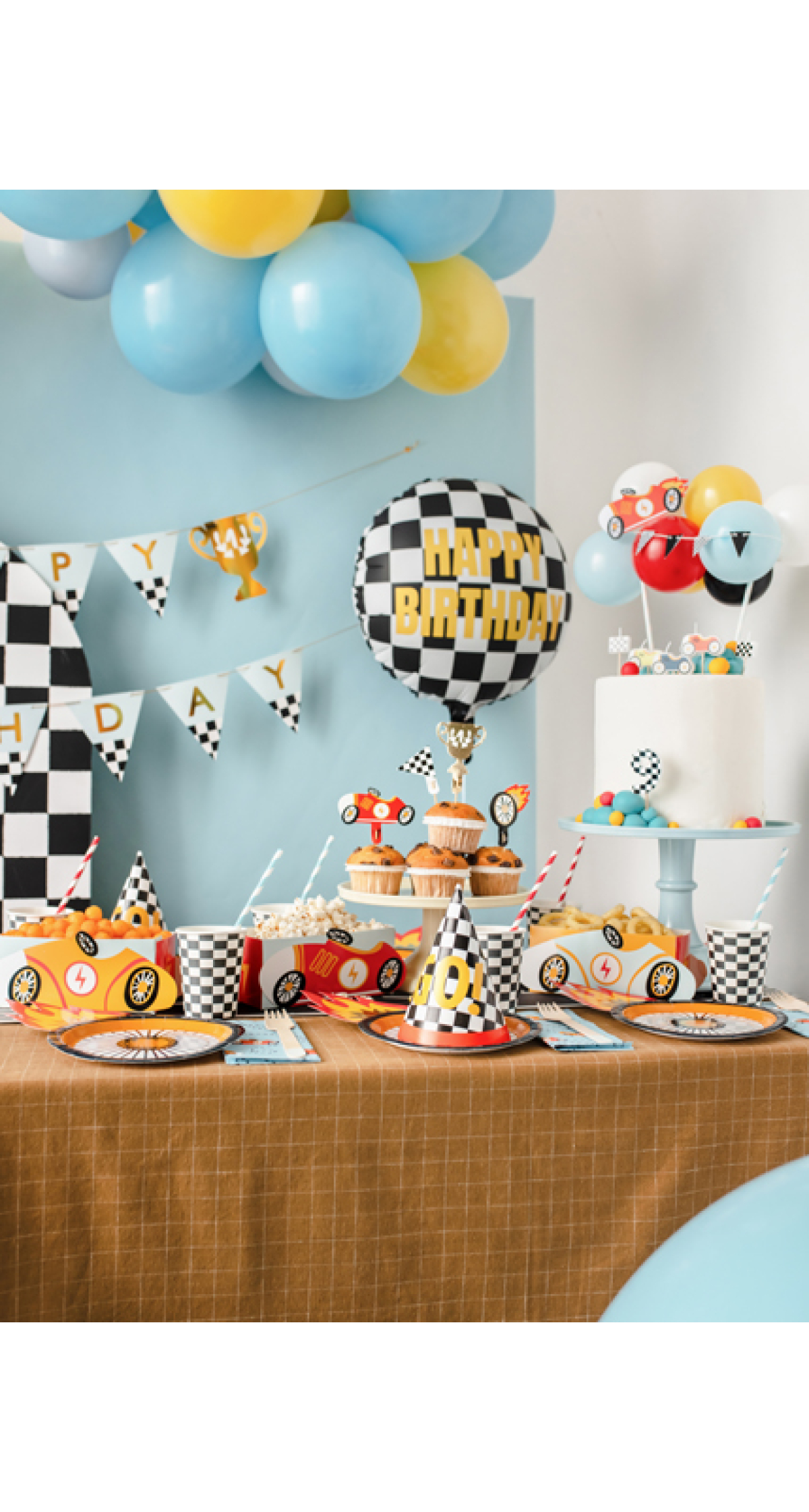 Racing Cars Plates Wheel, 26.5x18cm (1pkt / 6pc)