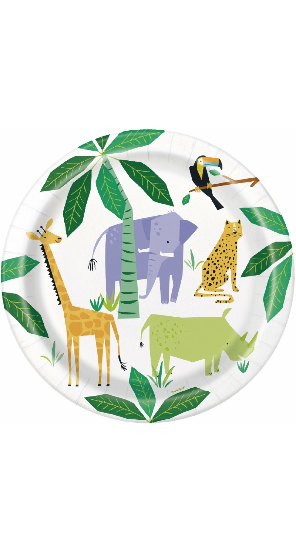 Animal Safari Round 9 Inch Dinner Plates - 8pk