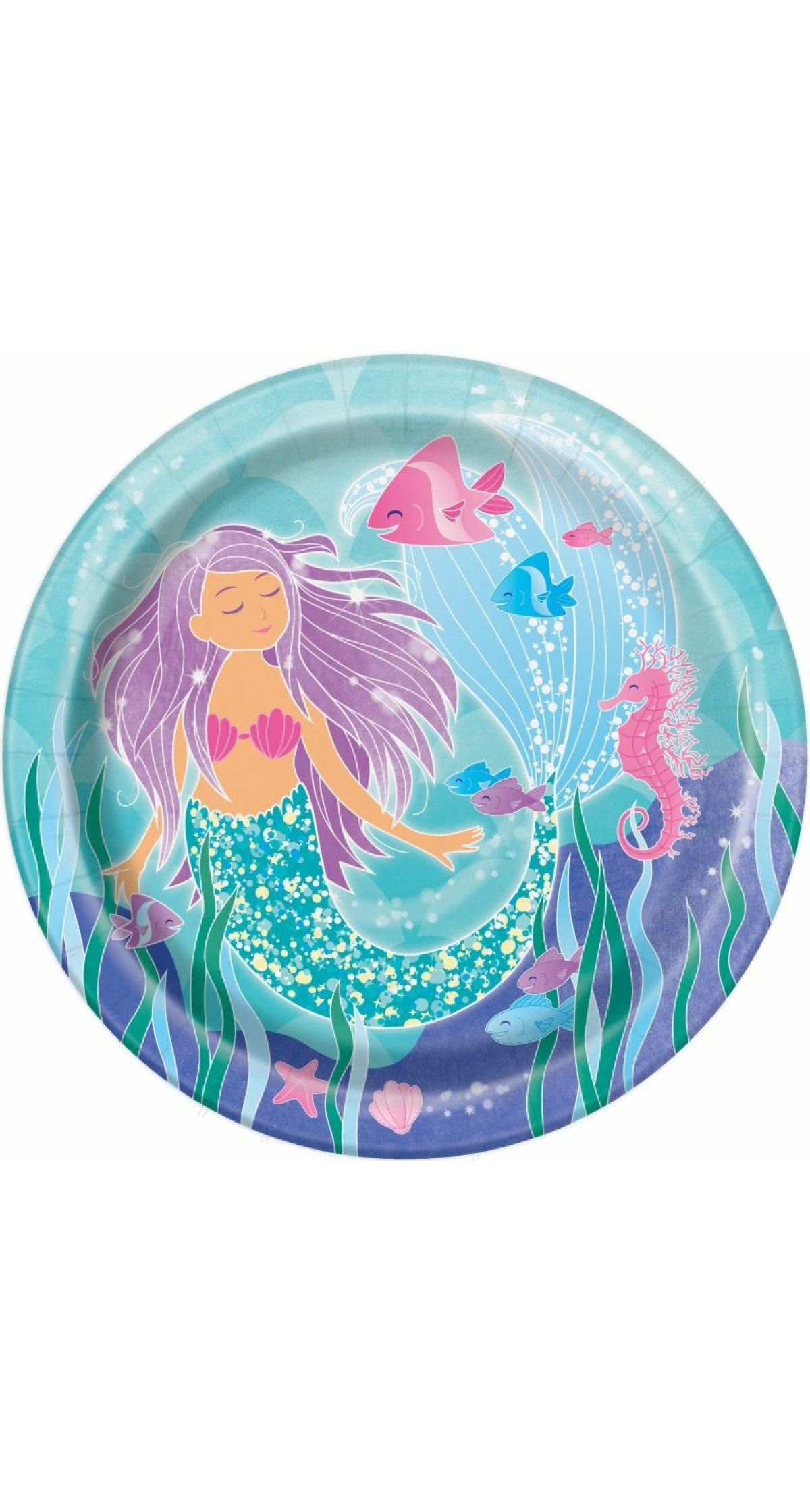 Mermaid Round 9" Dinner Plates - 8pk