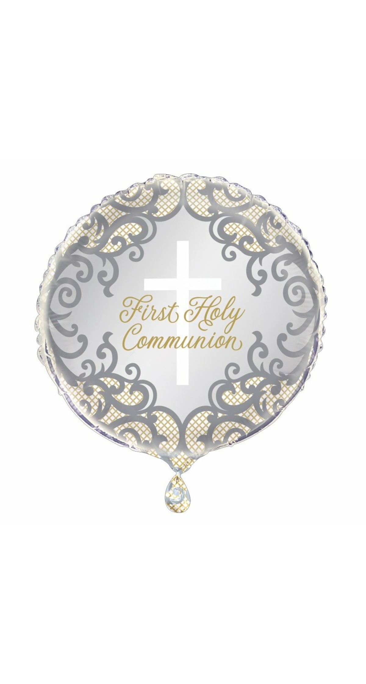 Fancy Gold Cross First Holy Communion 18" Foil Balloon