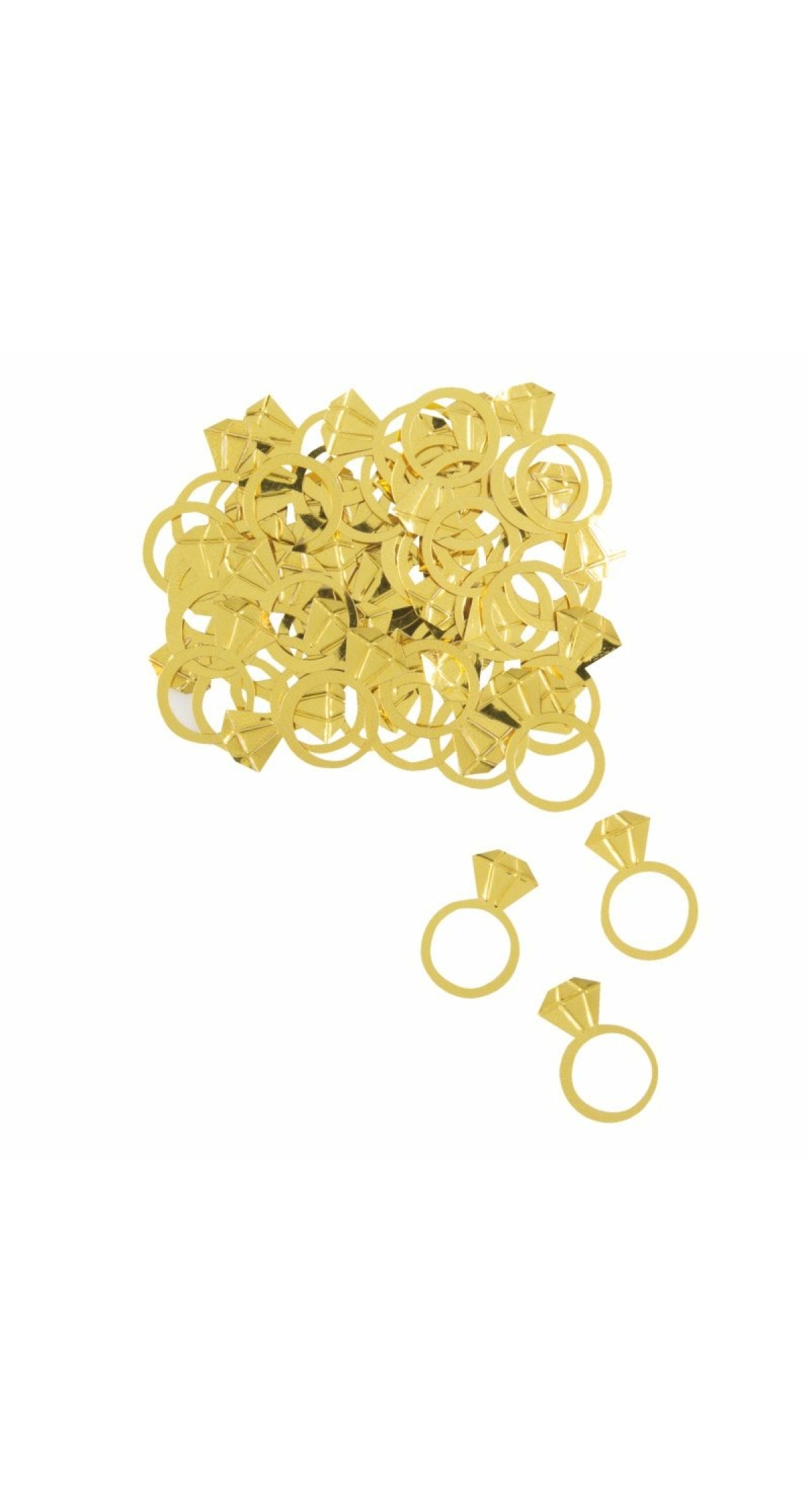 Large Gold Diamond Ring Foil Confetti - 14g