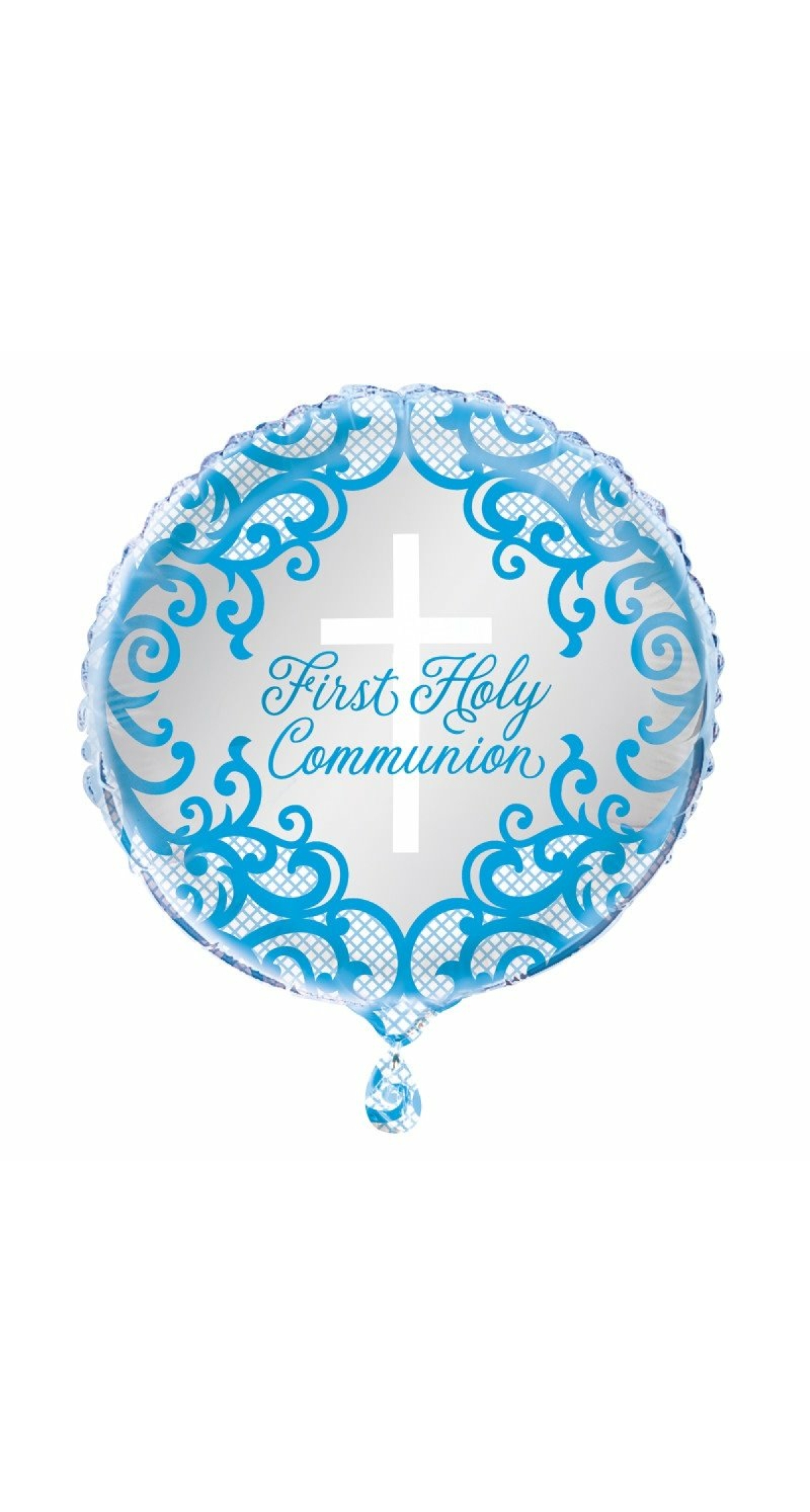 Fancy Blue Cross First Holy Communion 18" Foil Balloon