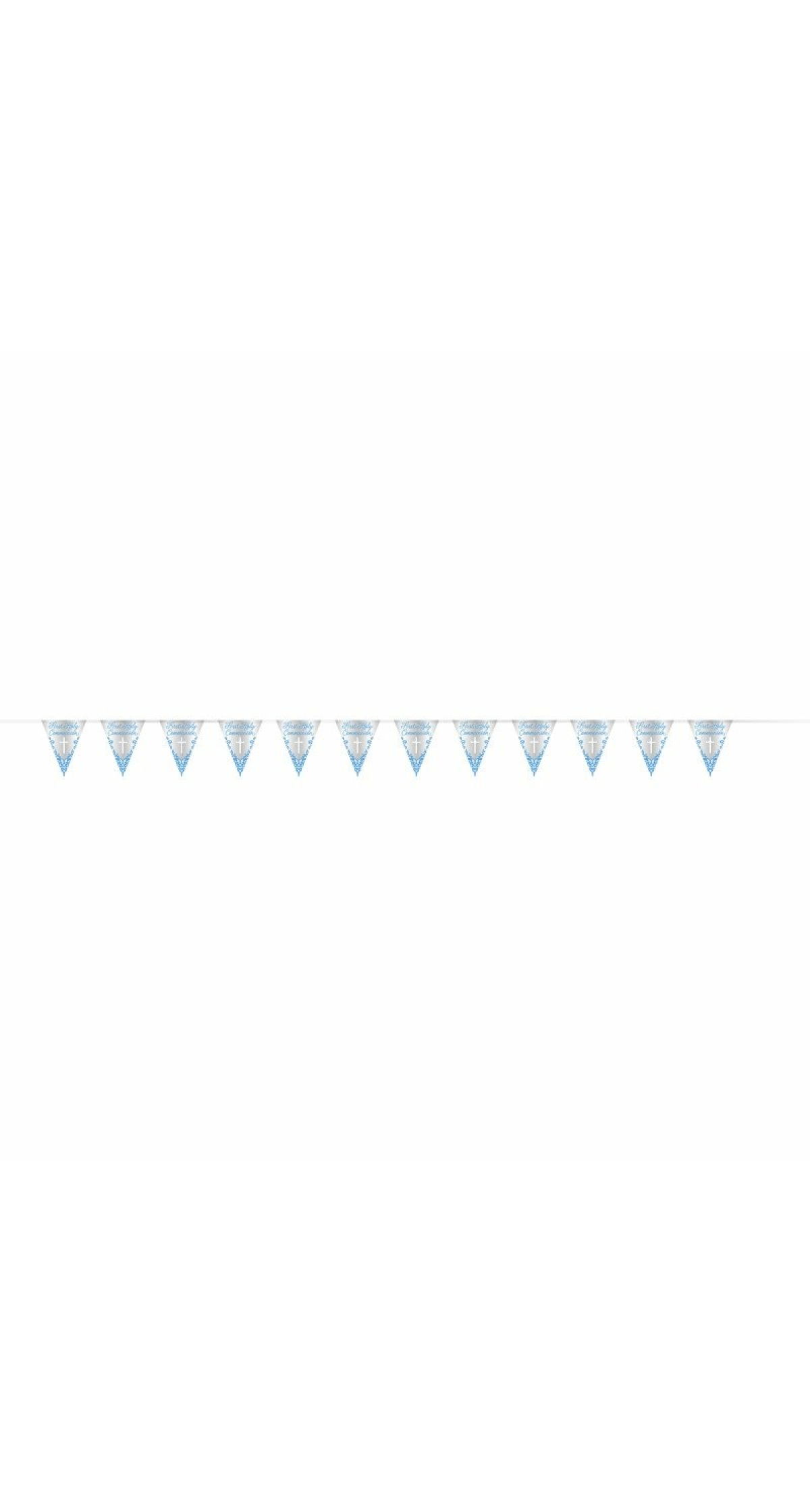 Fancy Blue Cross First Holy Communion Foil Flag Banner - 9ft