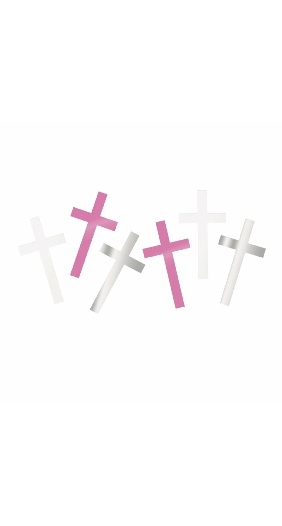 Fancy Pink Cross Foil Confetti - 14g