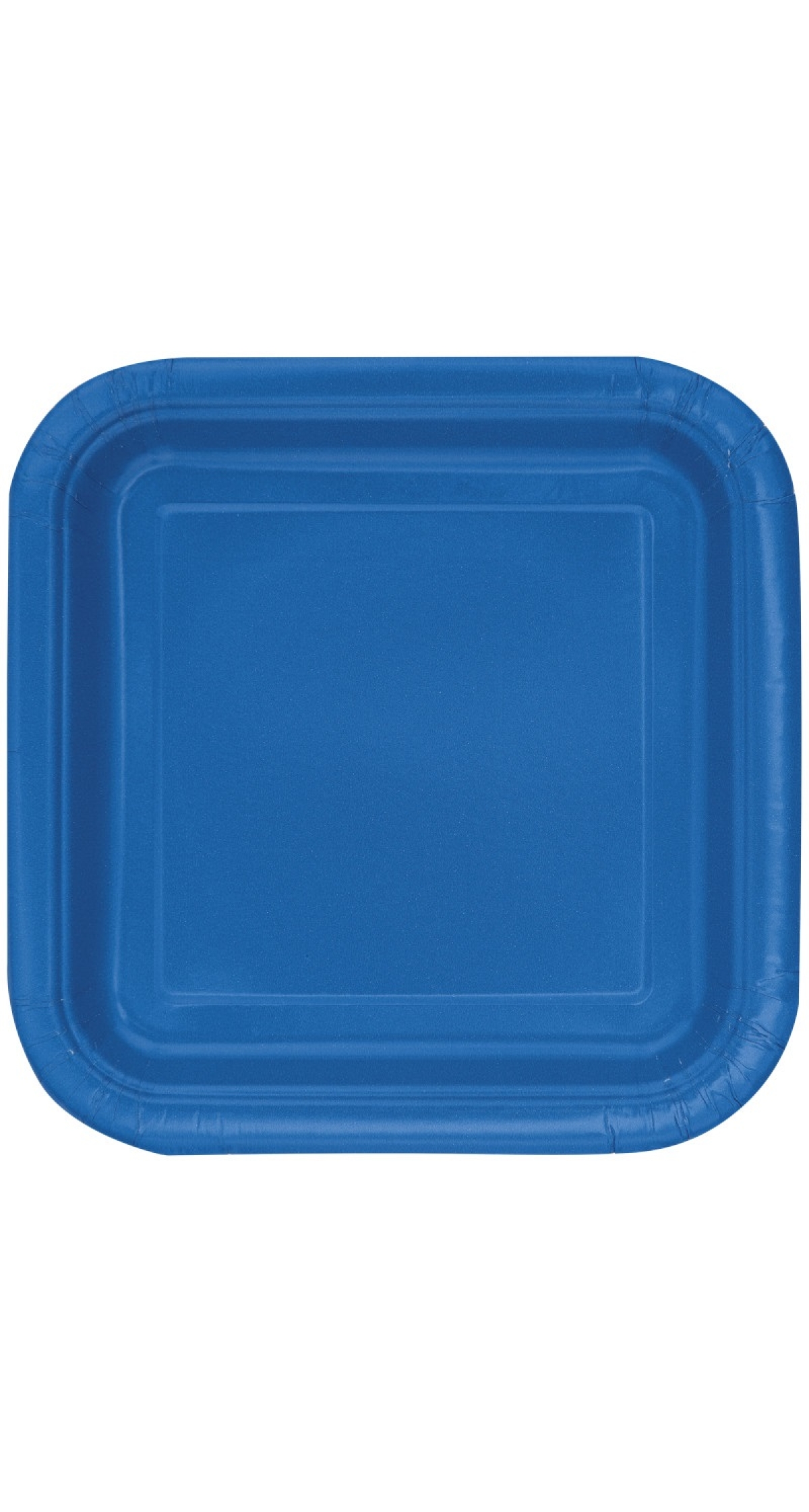 Royal Blue Solid Square 9 Inch Dinner Plates - 14pk