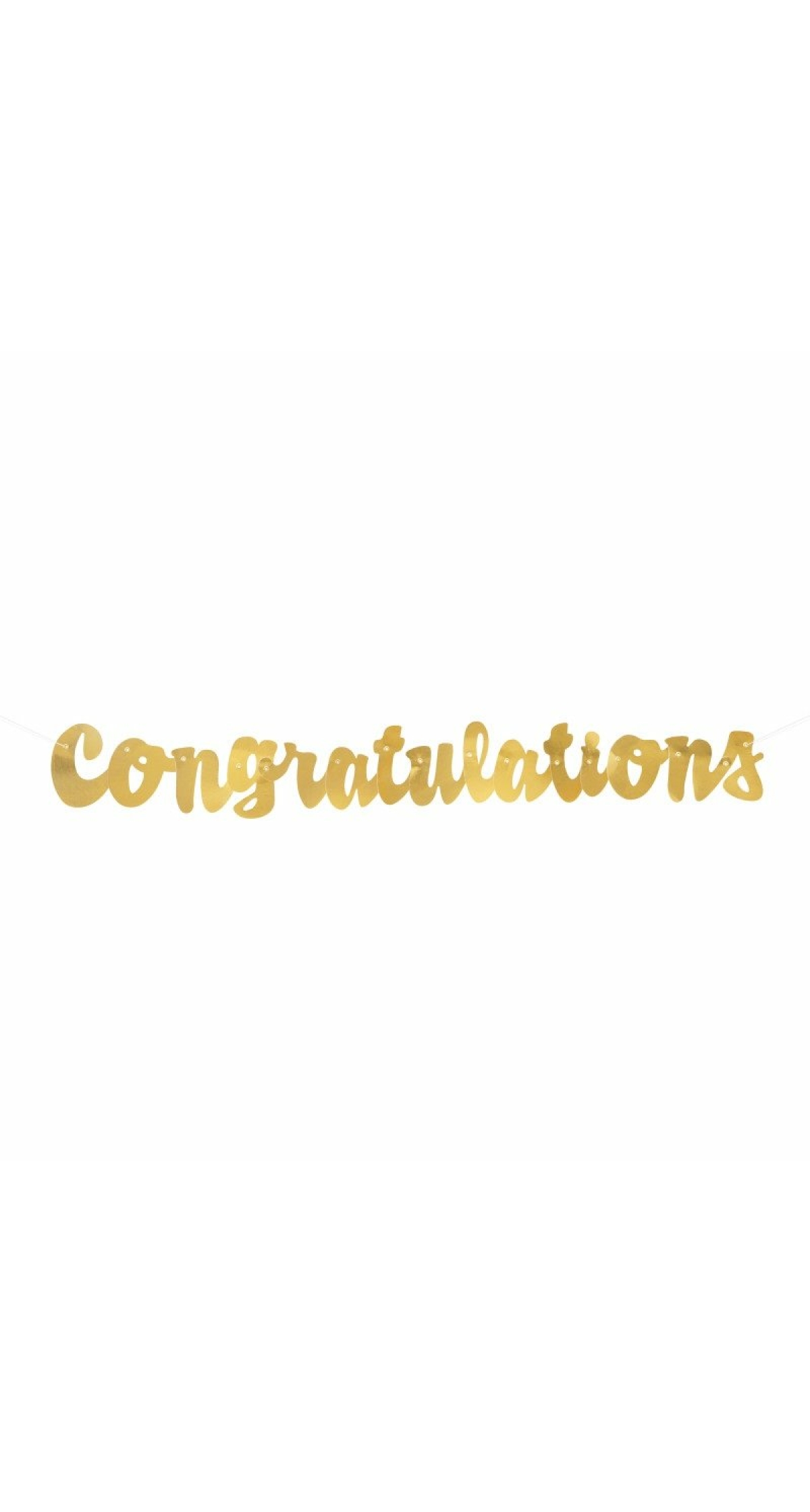 Gold Script Foil Congratulations Decoration Banner