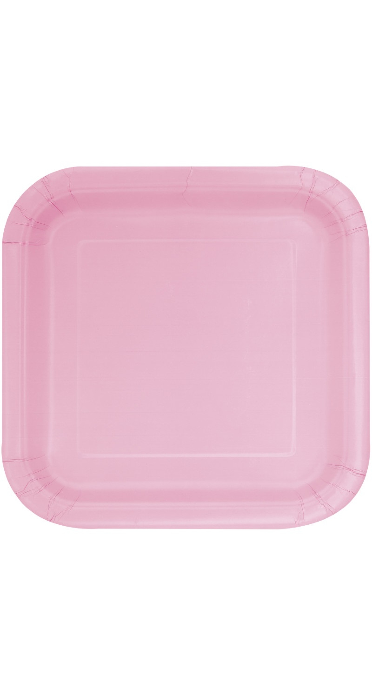 Lovely Pink Solid Square 9 Inch Dinner Plates - 14pk
