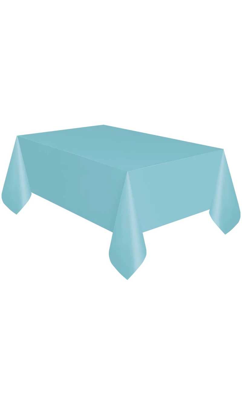 Terrific Teal Rectangular Plastic Table Cover - 137 x 274cm
