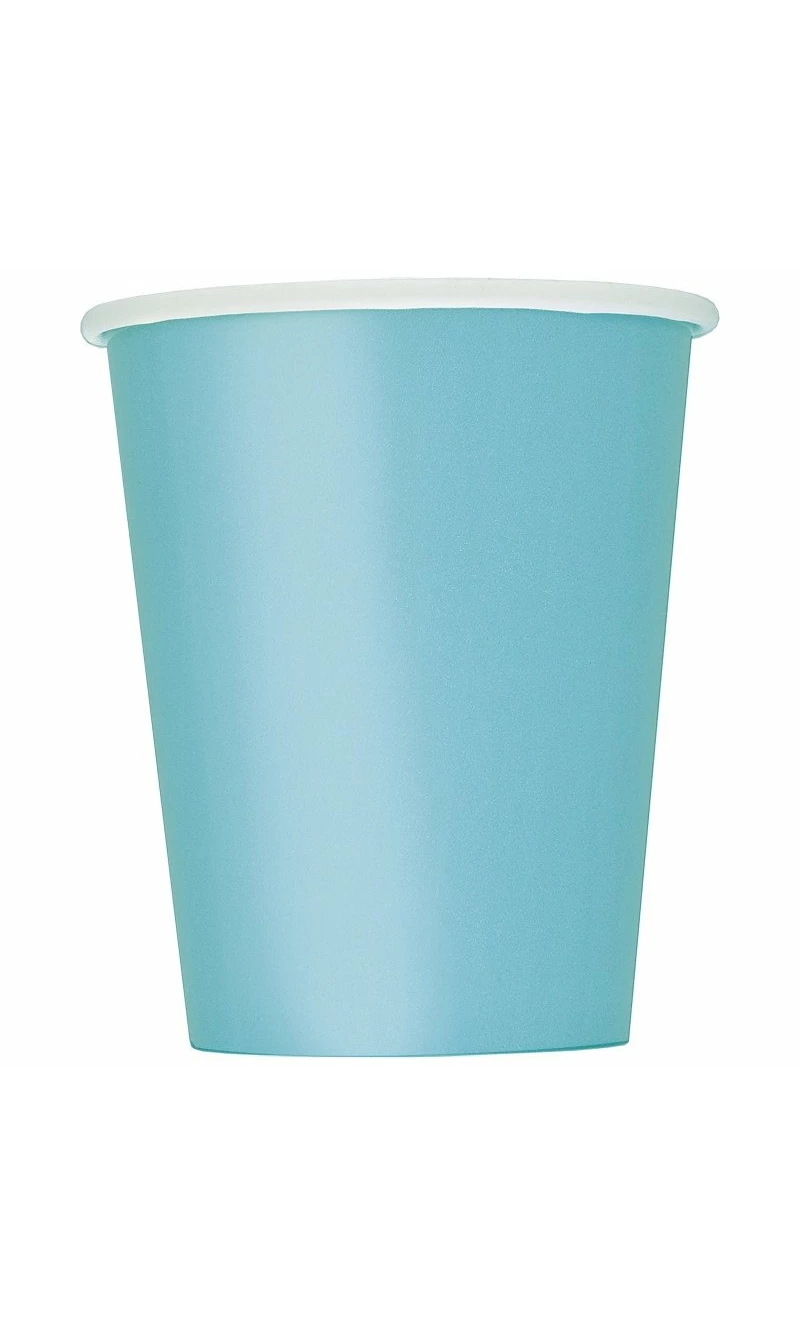 Terrific Teal 266ml Paper Cups - 14pk