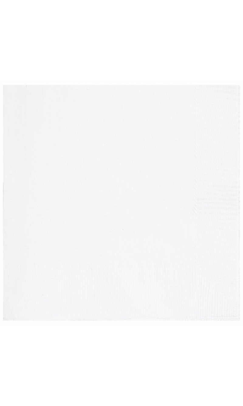 White Solid Luncheon Napkins - 20pk
