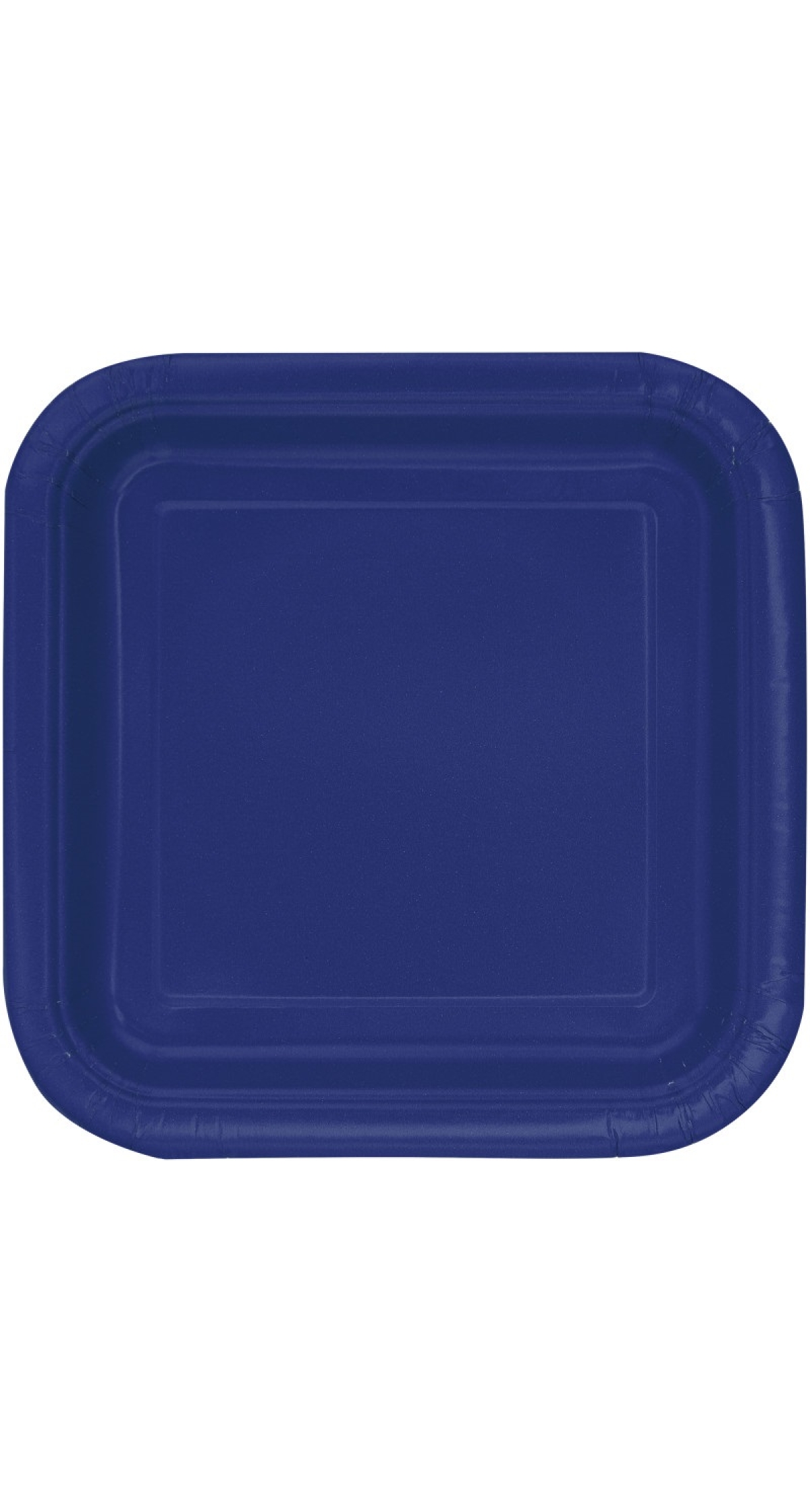 True Navy Blue Solid Square 9 Inch Dinner Plates - 14pk