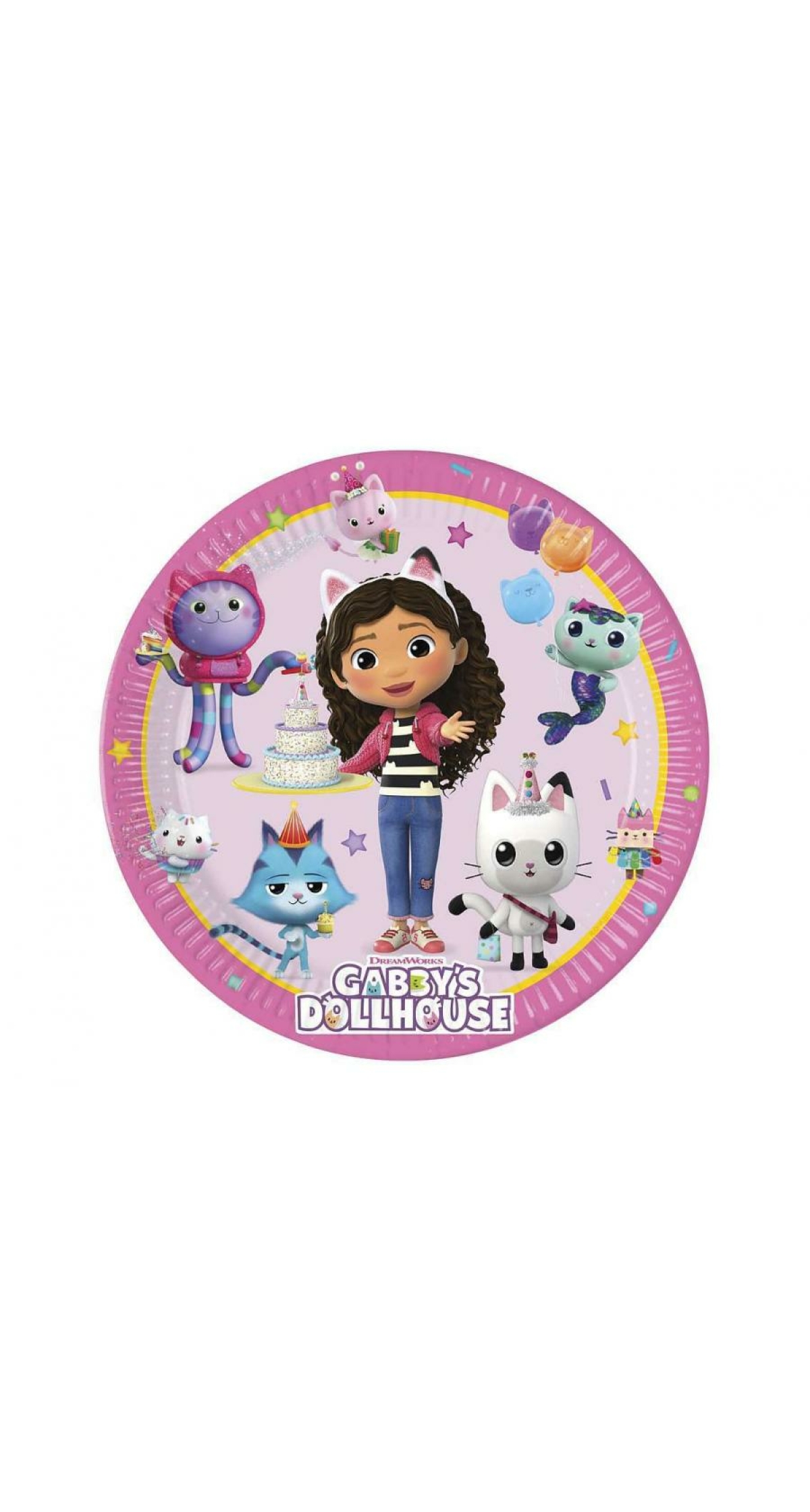Gabby's Dollhouse Party Paper Plates 20cm - 8pk