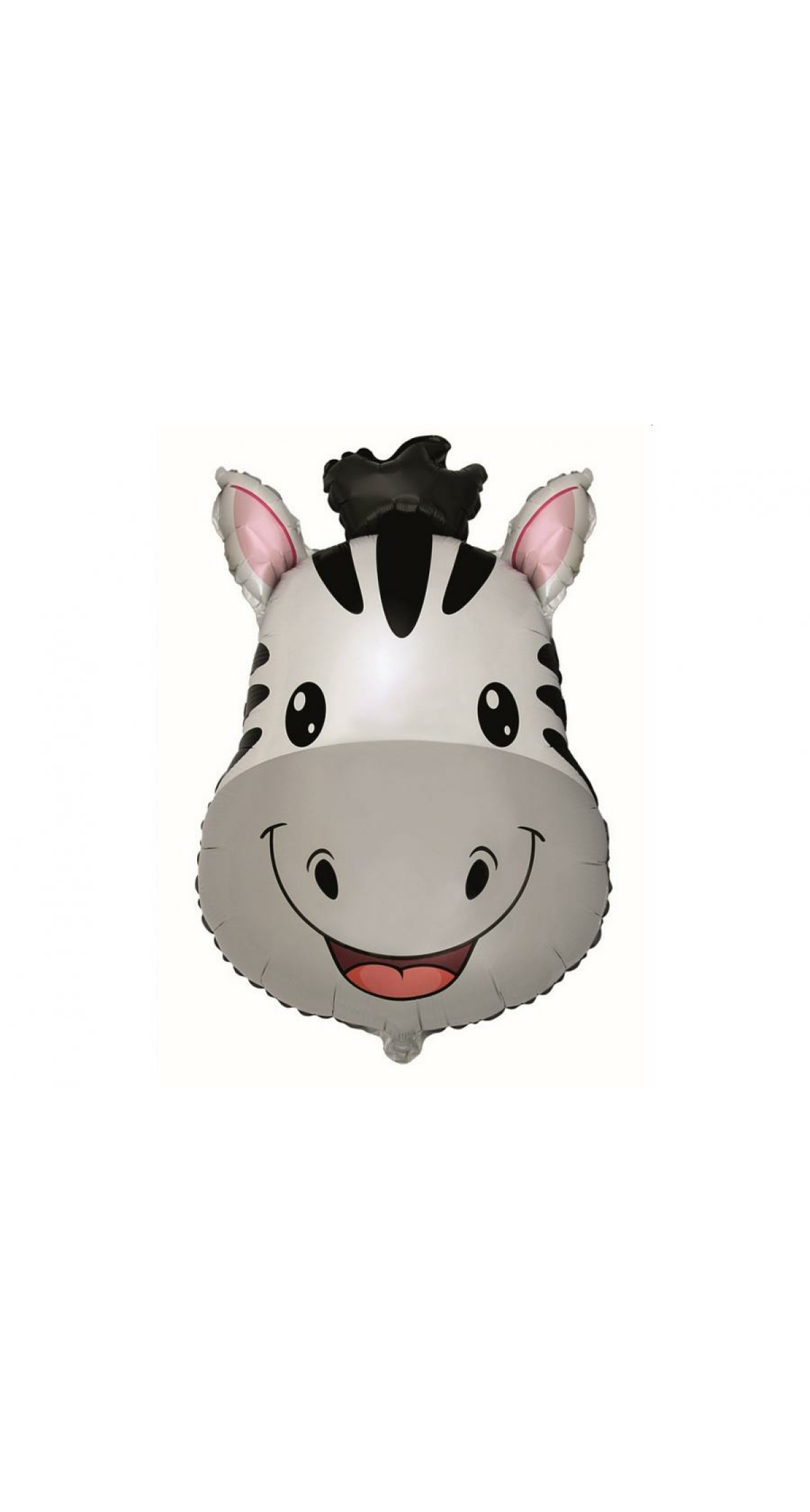 Zebra Head Foil Balloon - 24 Inch