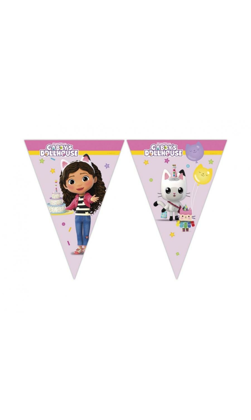 Gabby's Dollhouse Party Flag Banner - 230cm