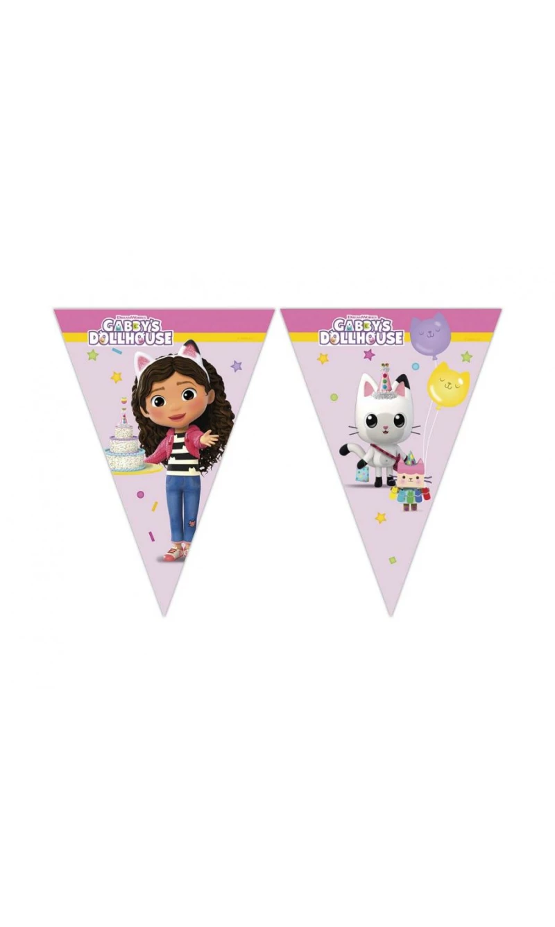 Gabby's Dollhouse Party Flag Banner - 230cm