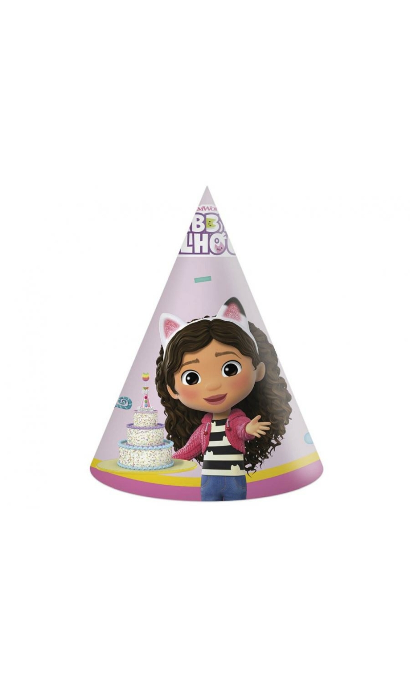 Gabby's Dollhouse Party Paper Hats Gabby - 6pk
