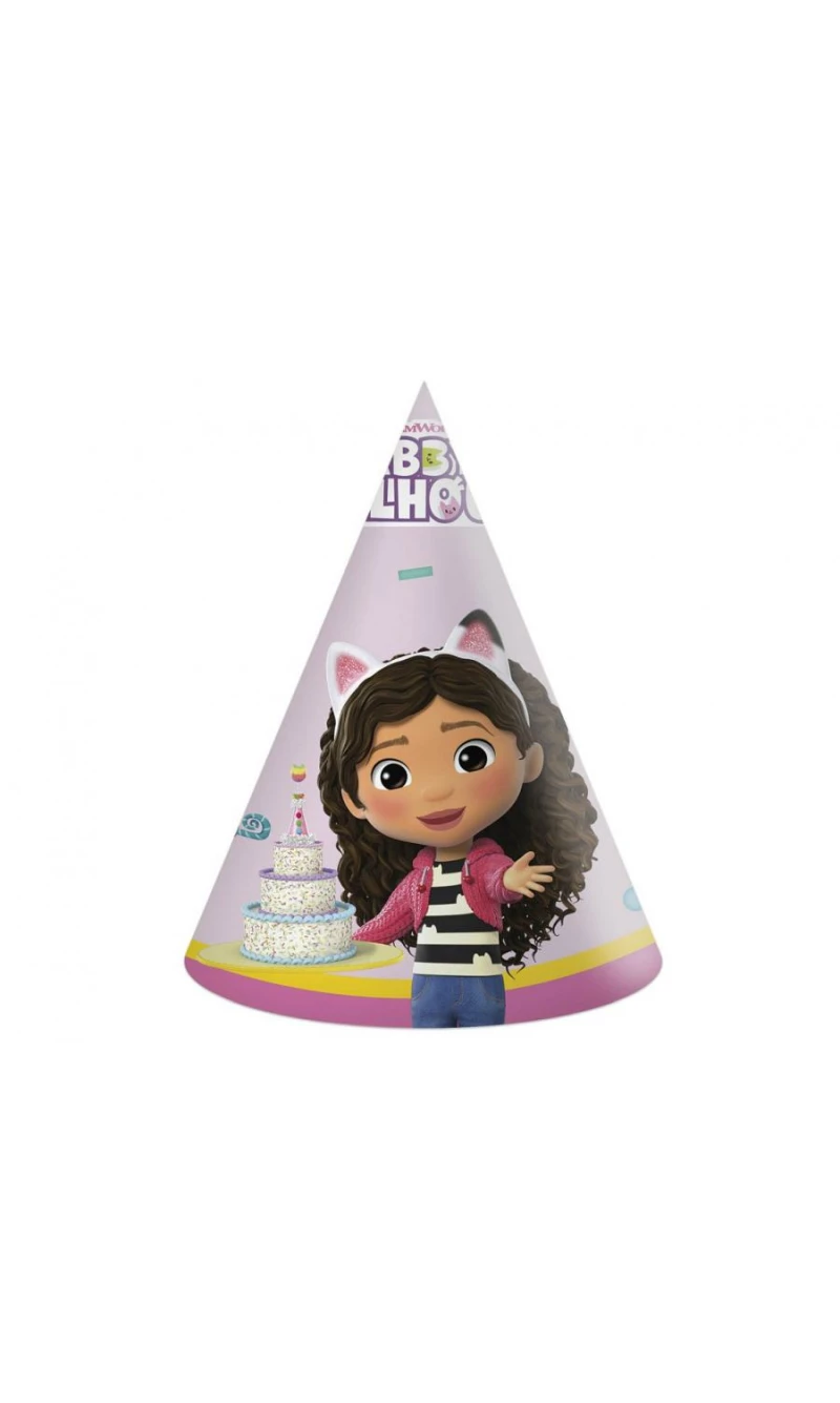 Gabby's Dollhouse Party Paper Hats Gabby - 6pk
