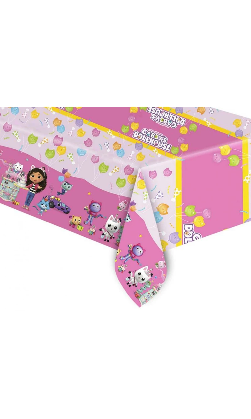 Gabby's Dollhouse Party Plastic Tablecover - 120x180cm