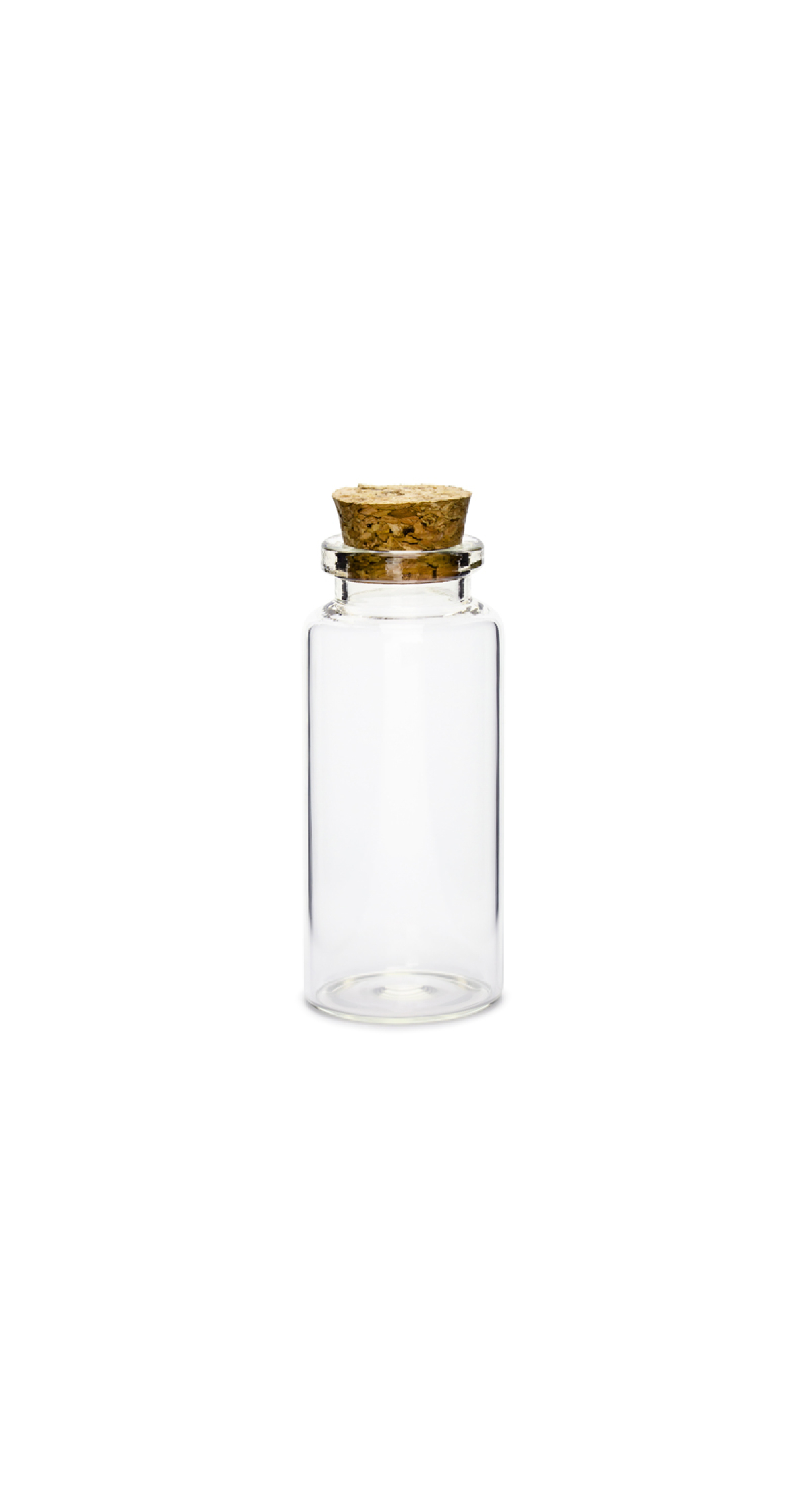Glass Bottles With Cork Plug 7.5cm (1pkt / 12pc)