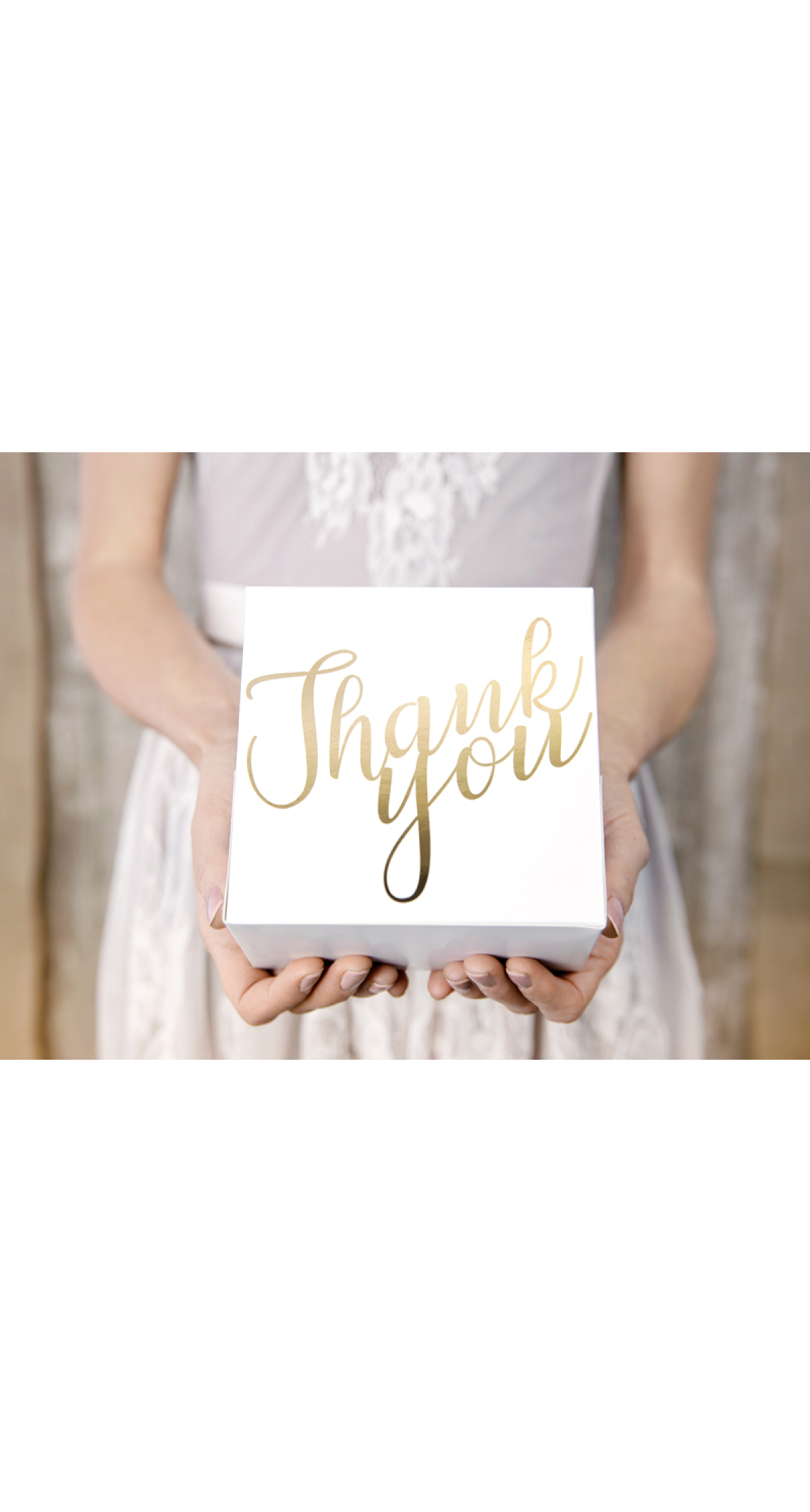 Decorative Cake Boxes - Thank You Gold - (1pkt / 10pc)