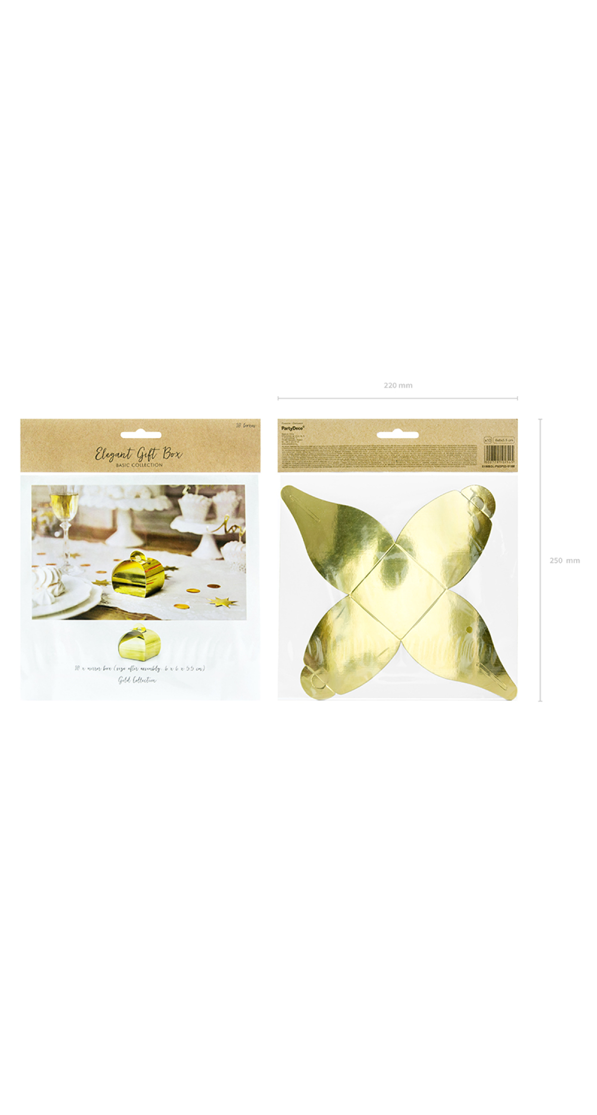 Boxes Gold 6x6x5.5cm (1pkt / 10pc)