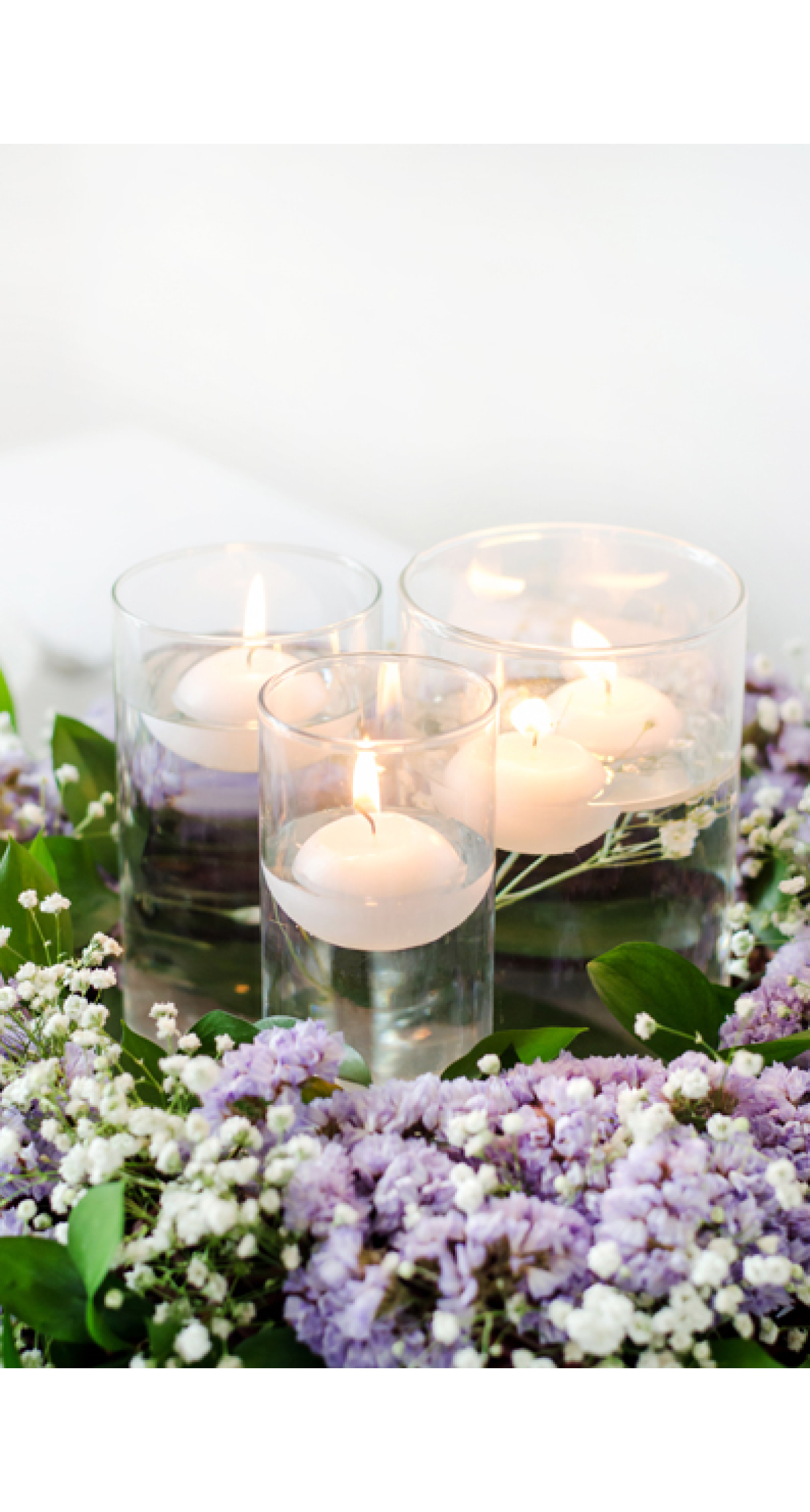 Floating Candle Disc Matt White 4cm - 1pc