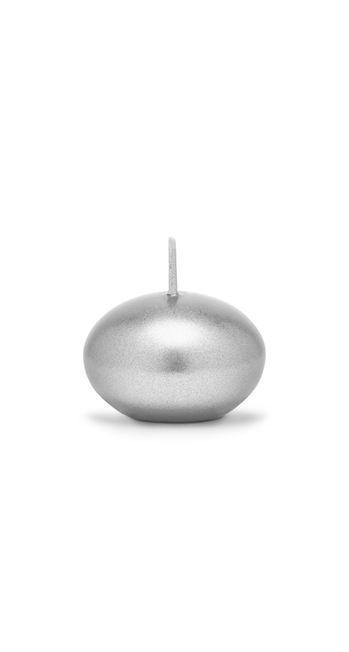 Floating Candle Disc Metallic Silver 4cm - 1pc