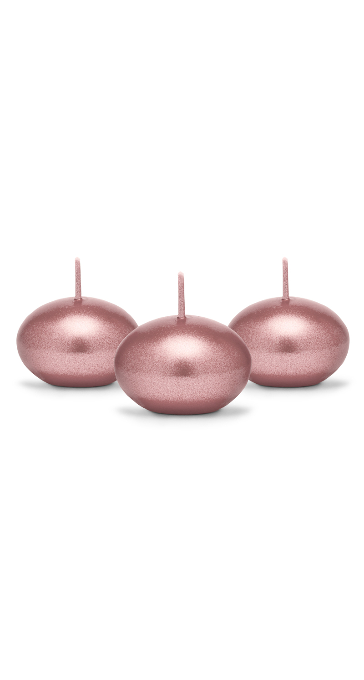 Floating Candle Disc Metallic Rose Gold 4cm - 1pc