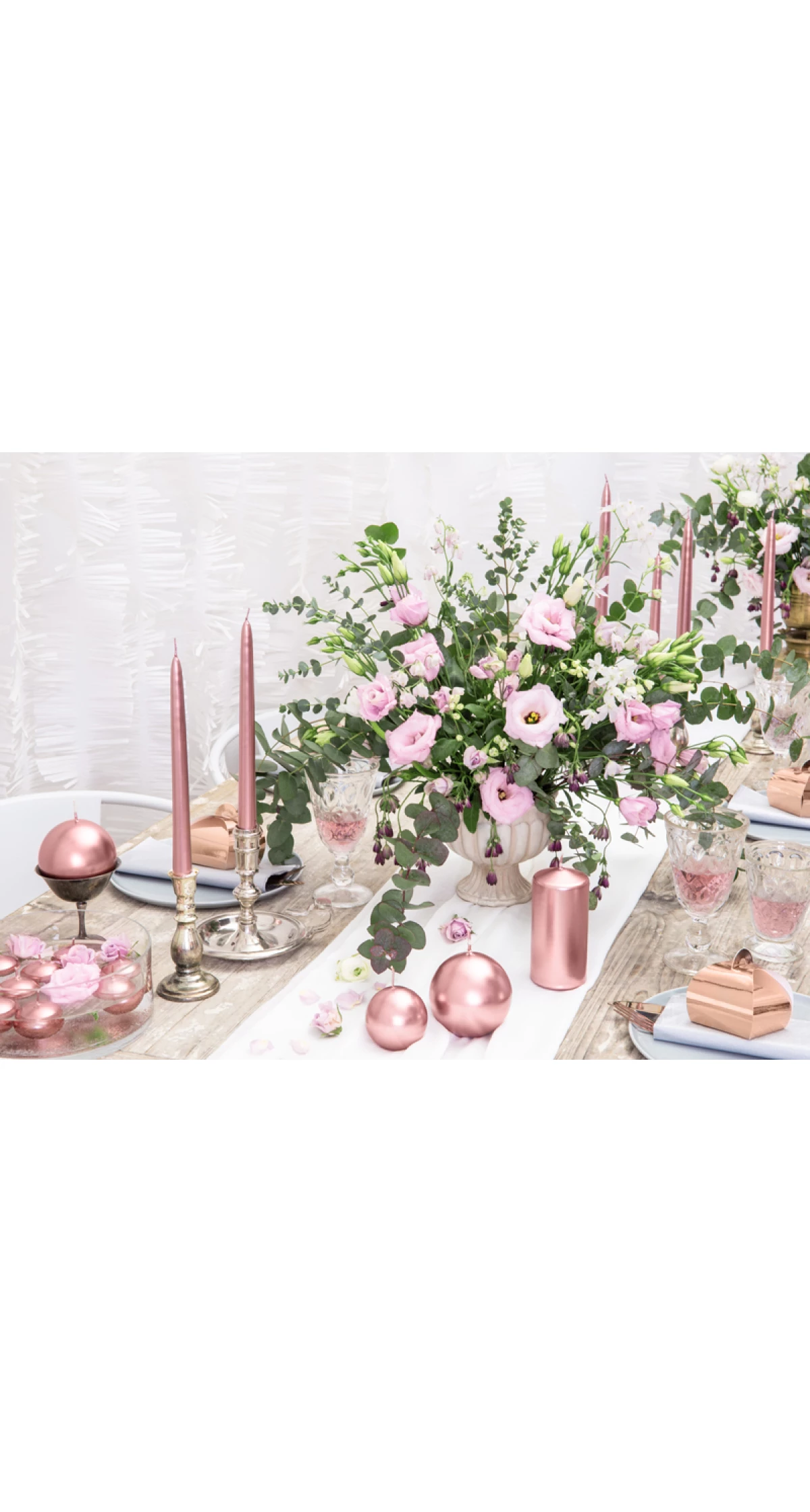 Floating Candle Disc Metallic Rose Gold 4cm - 1pc
