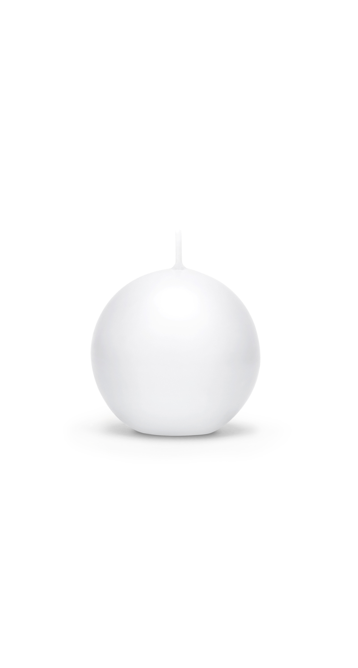 Candle Sphere Matt White 6cm - 1pc