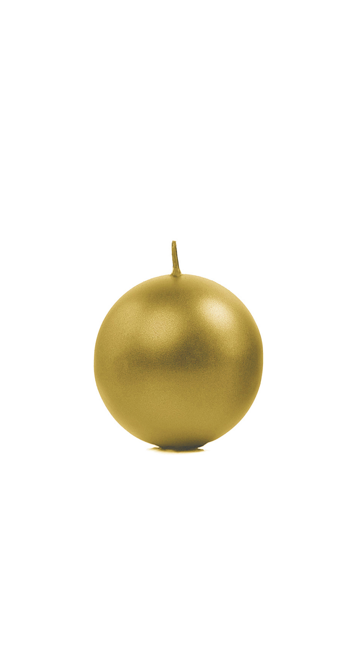 Candle Sphere Metallic Gold 6cm - 1pc