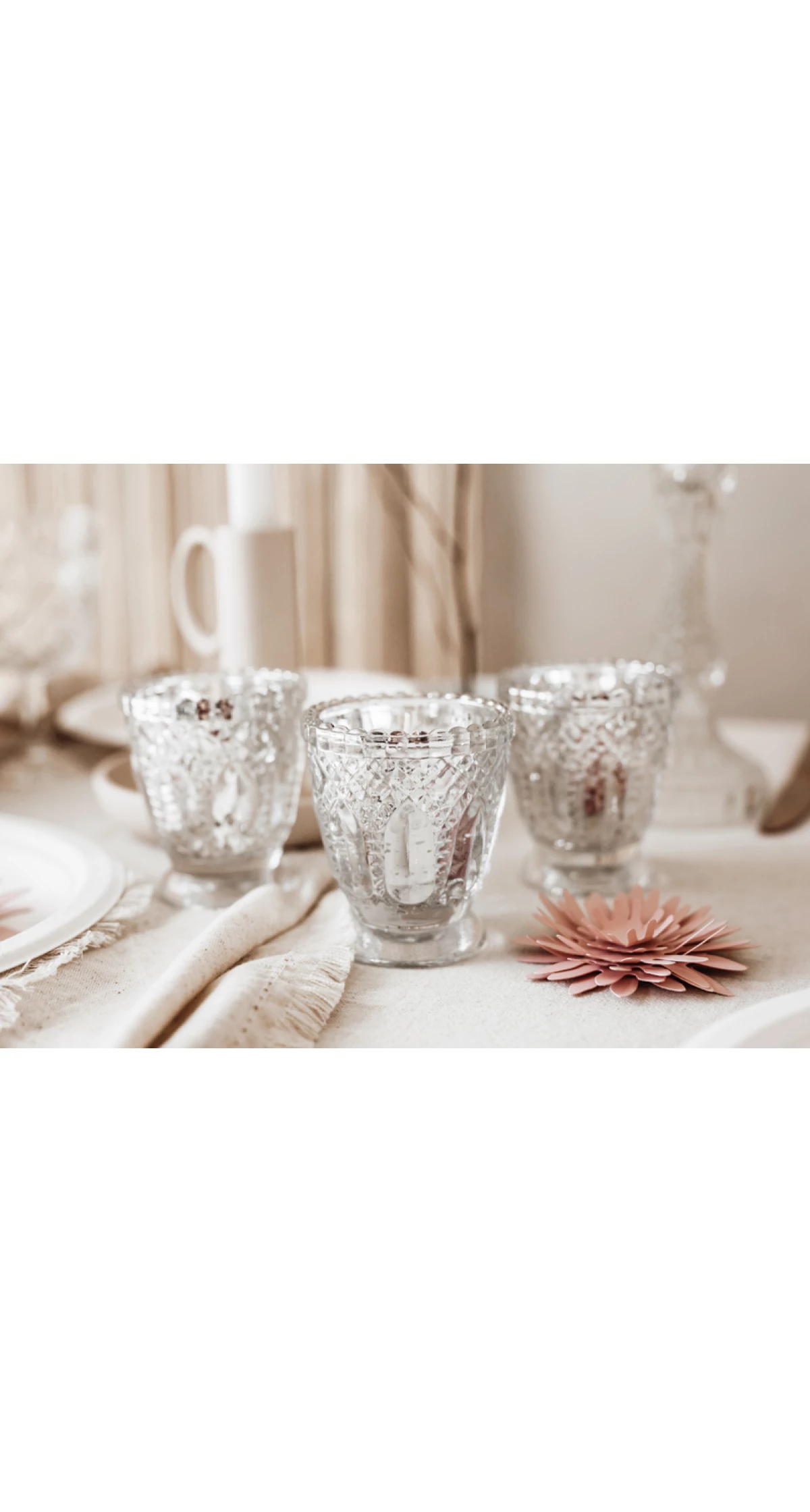 Candle Holder Silver 8cm - 1pc