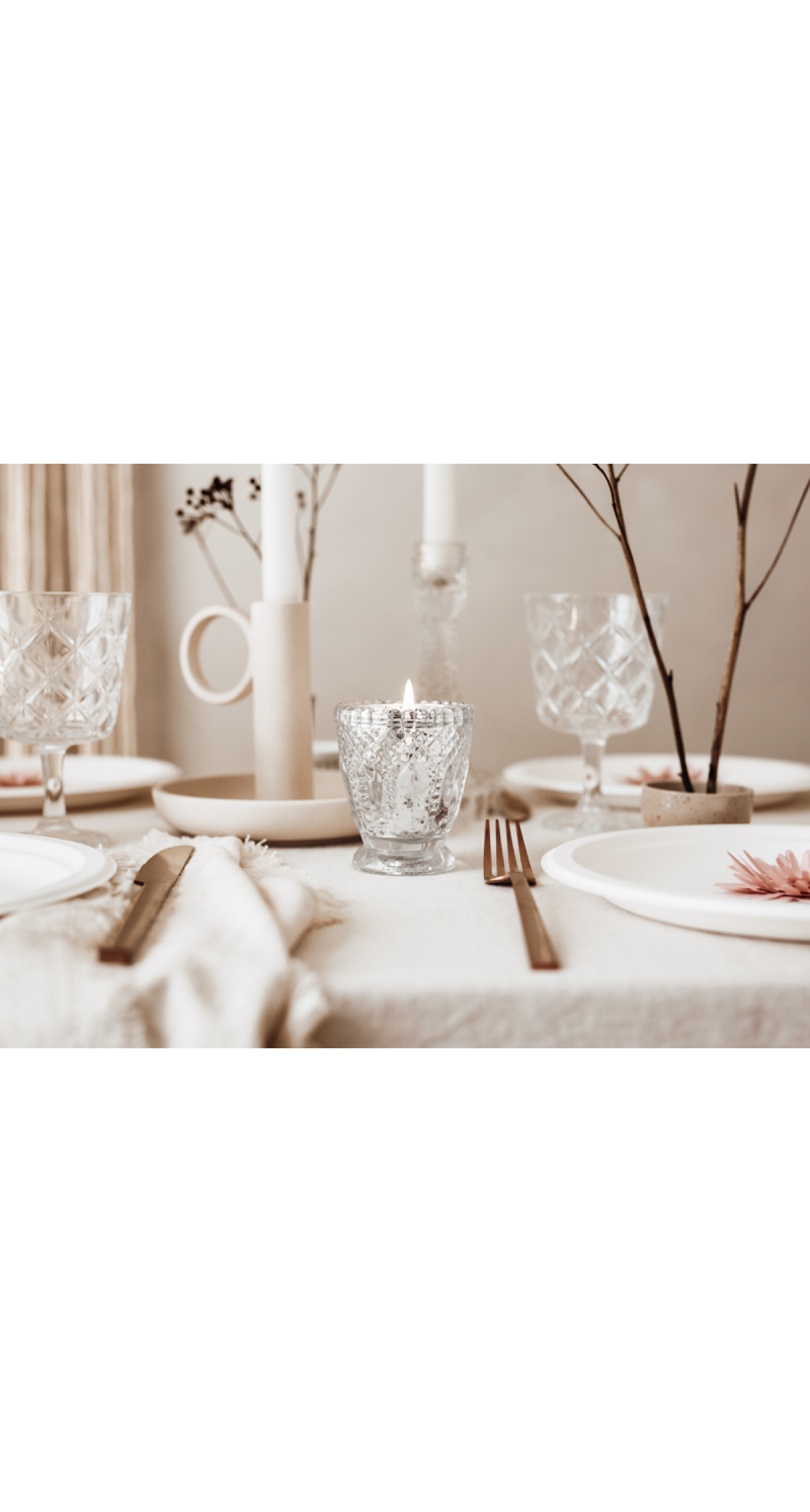 Candle Holder Silver 8cm - 1pc